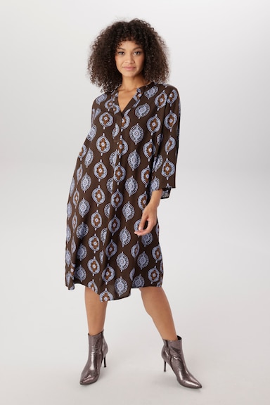 Aniston PLUS Druckkleid - braun-blau