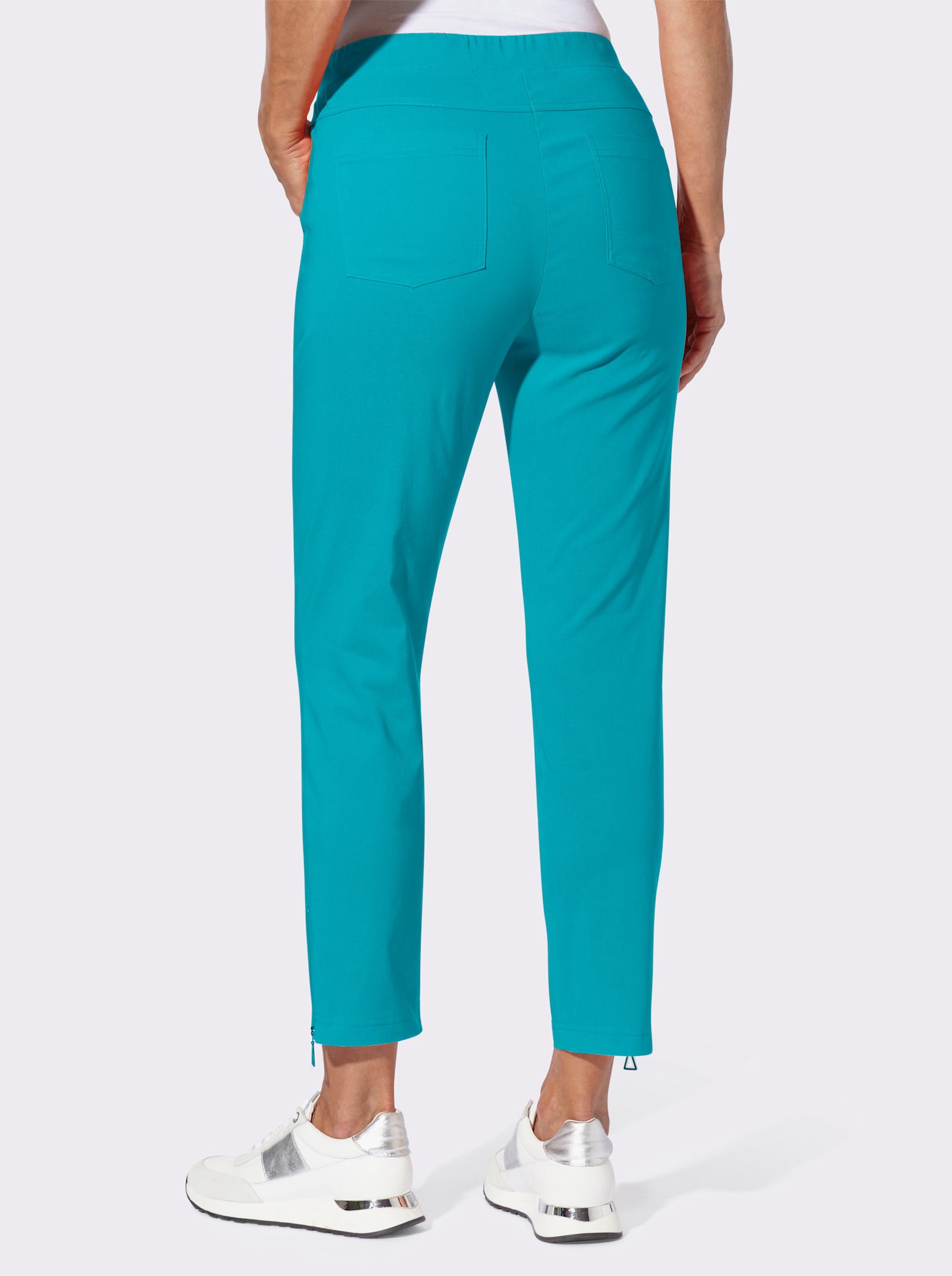 Bengalinhose mit Reißverschluss am Bein - türkis