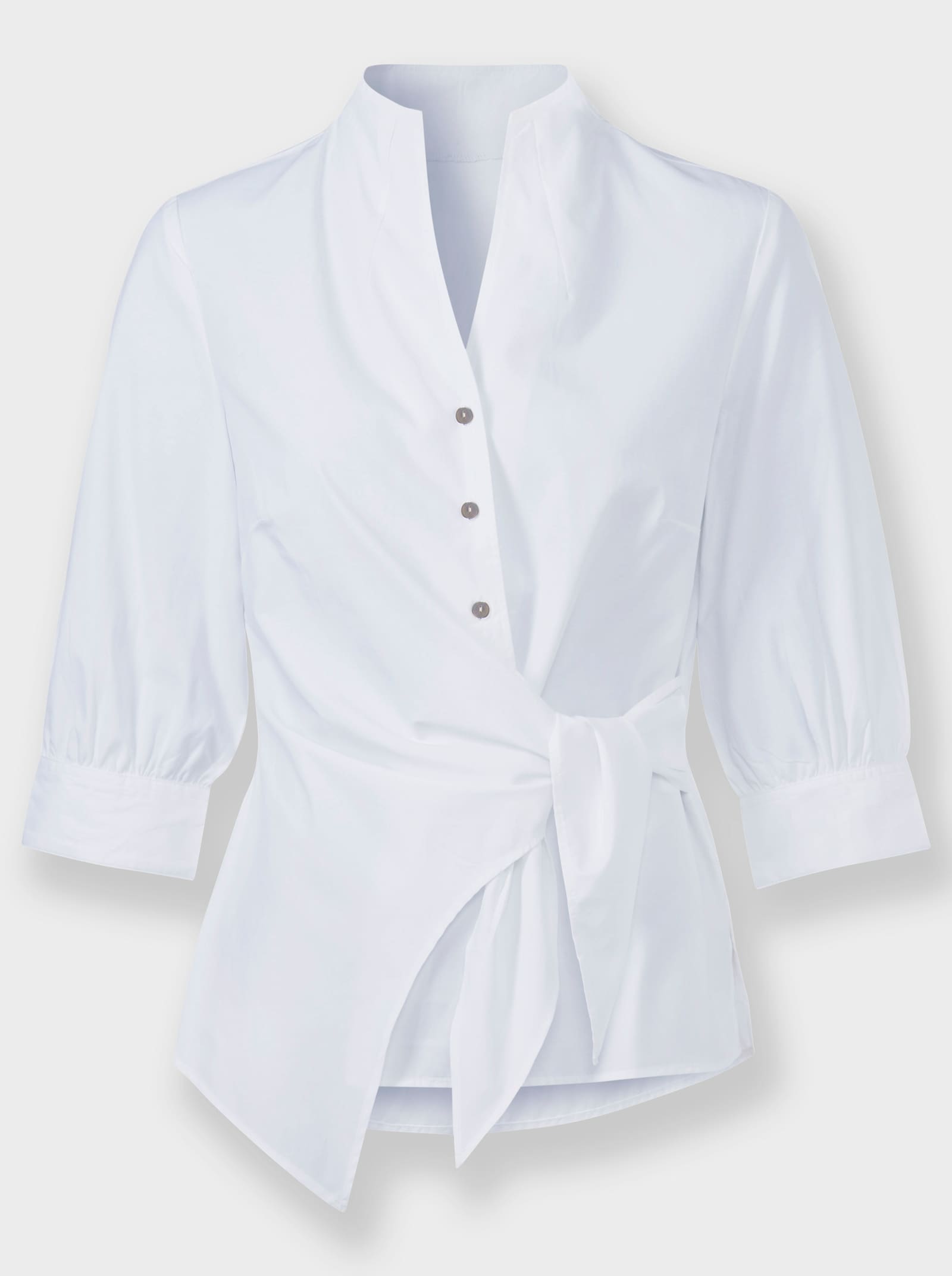 heine Wikkelblouse om te strikken - wit