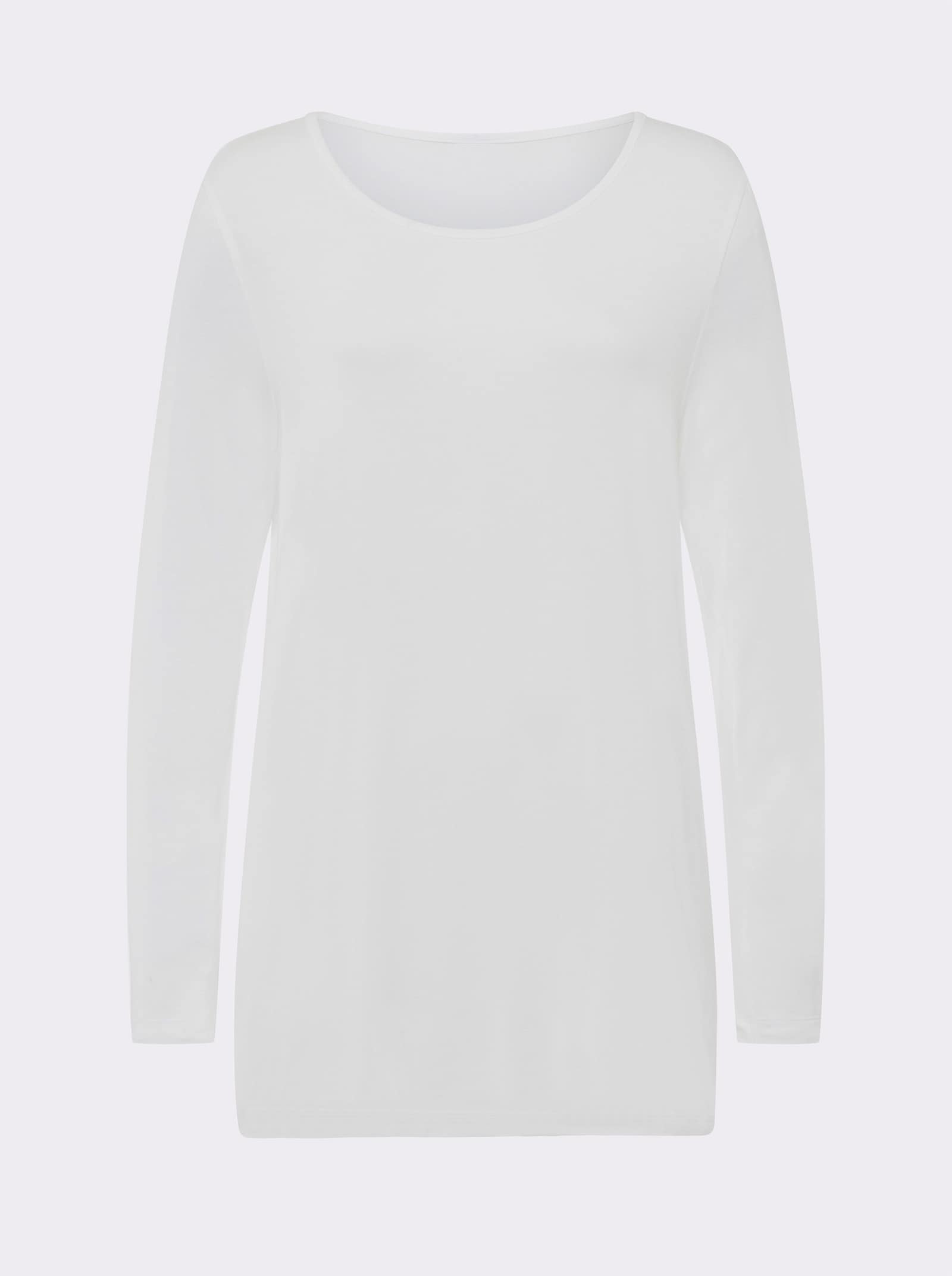 Lang shirt in A-lijn - ecru