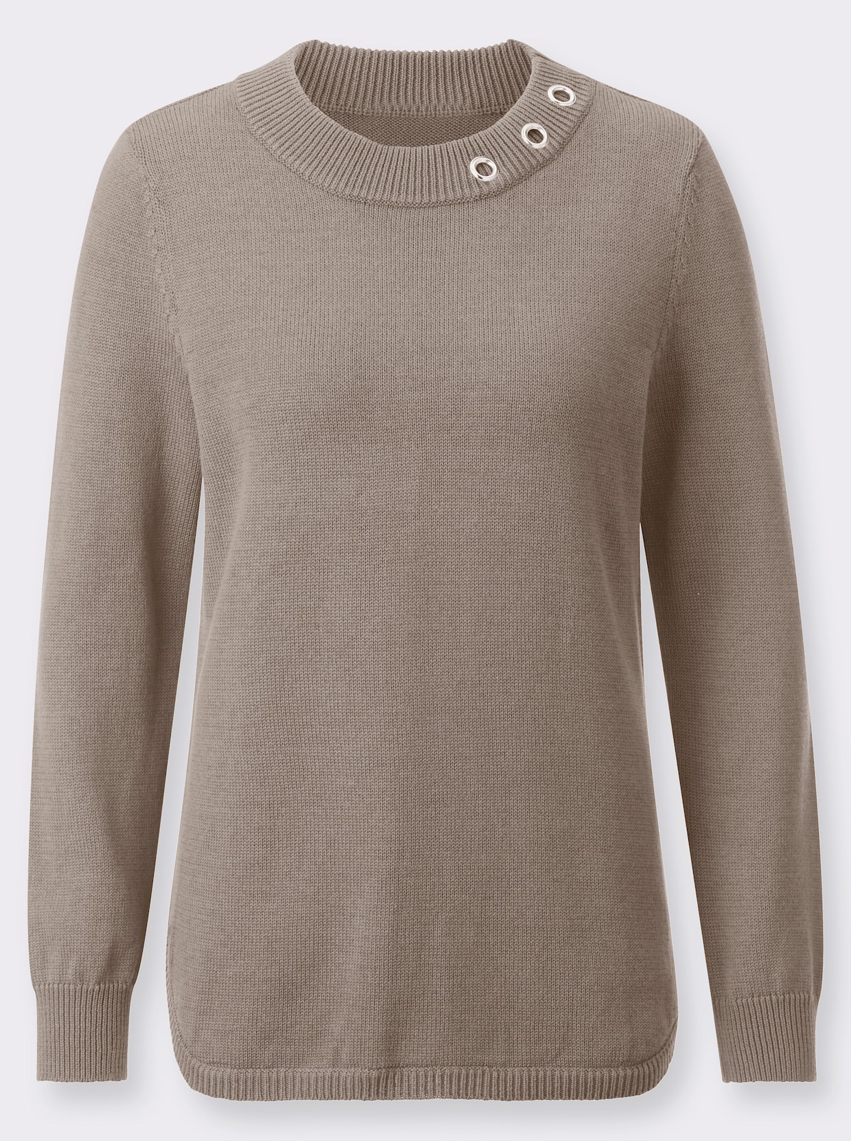 Pullover - taupe-meliert