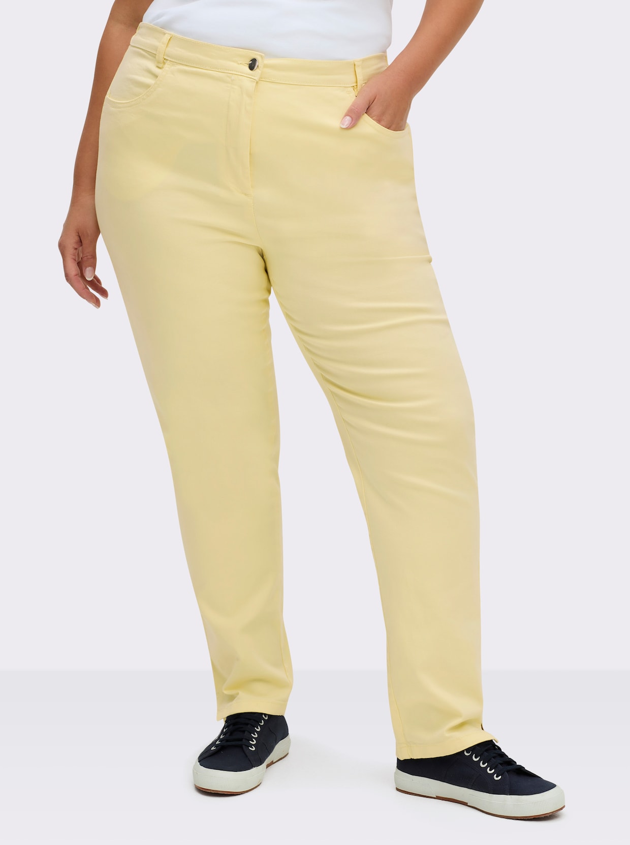 Jeans mit Stretch-Anteil - vanillegelb