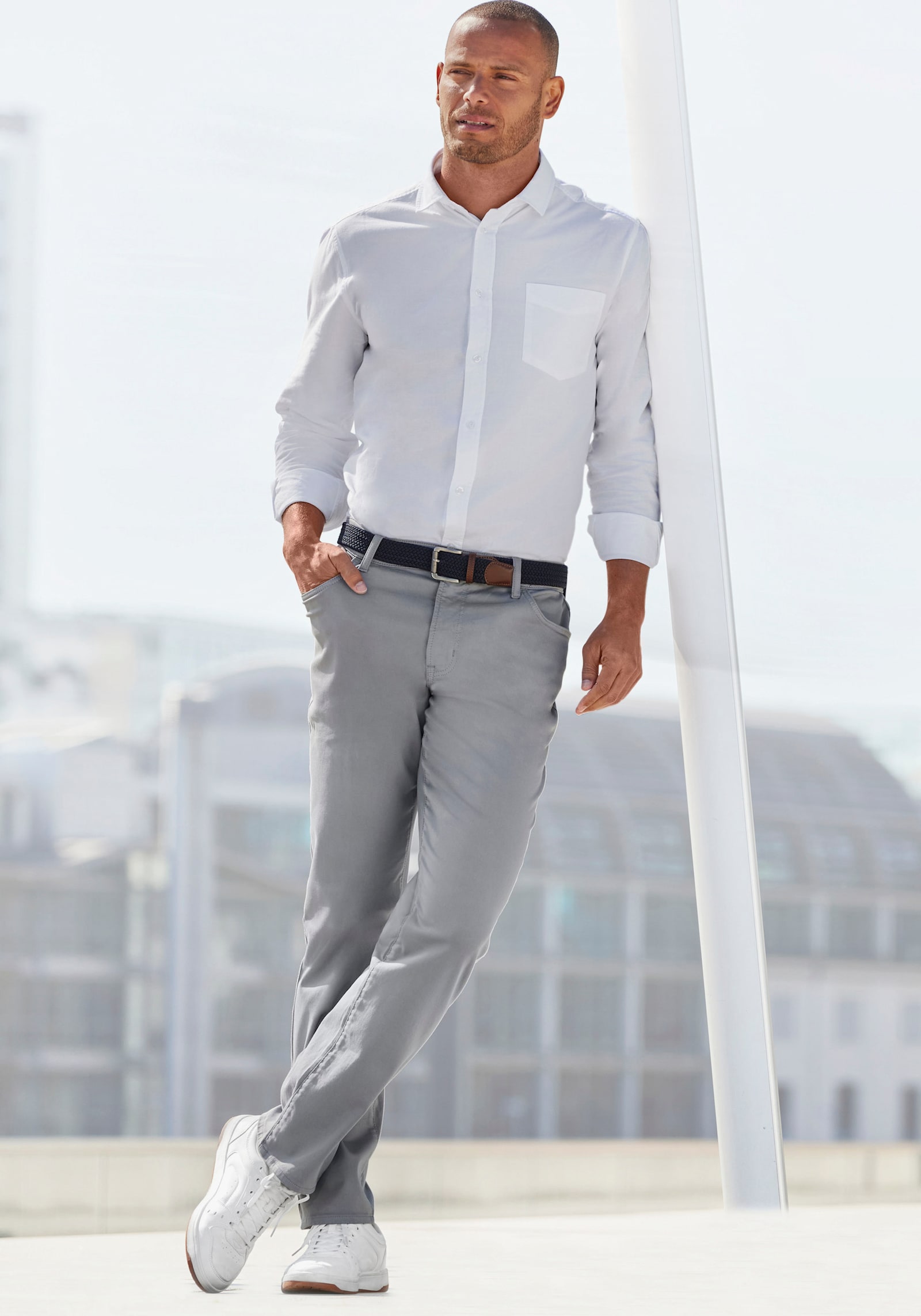 John Devin Stretch-Hose - grau