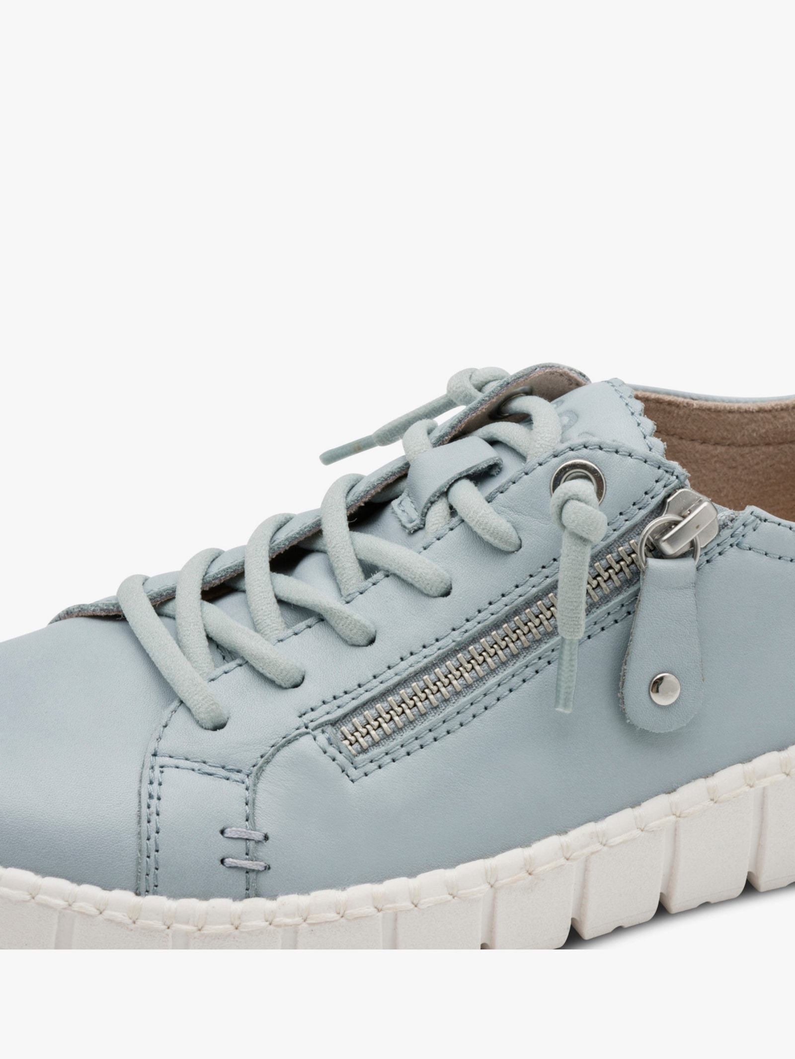 Jana Sneaker mit Zipper - hellblau