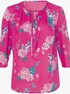 Bluse - fuchsia-bedruckt
