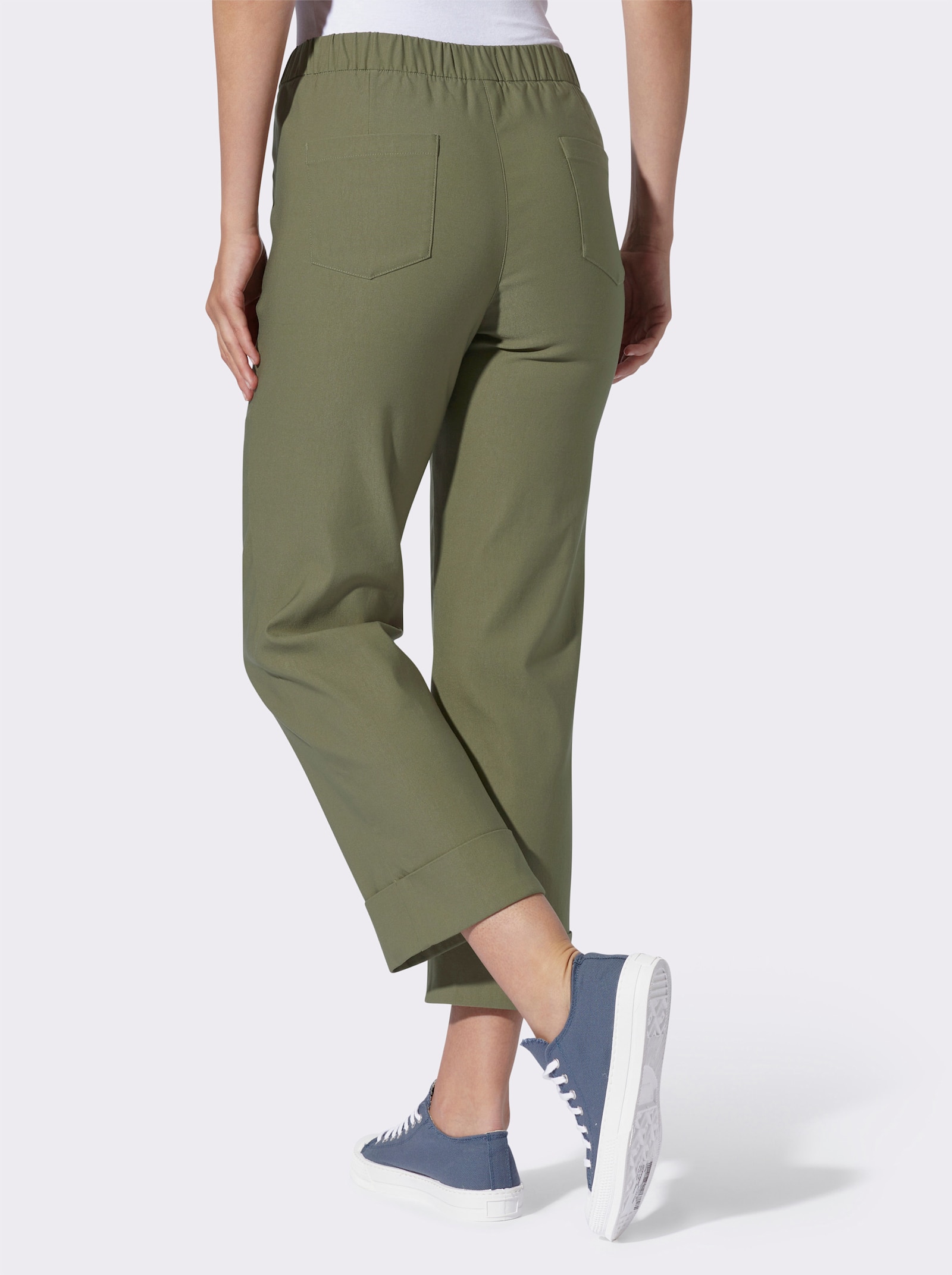 heine Schlupfhose mit Umschlag am Bein - khaki