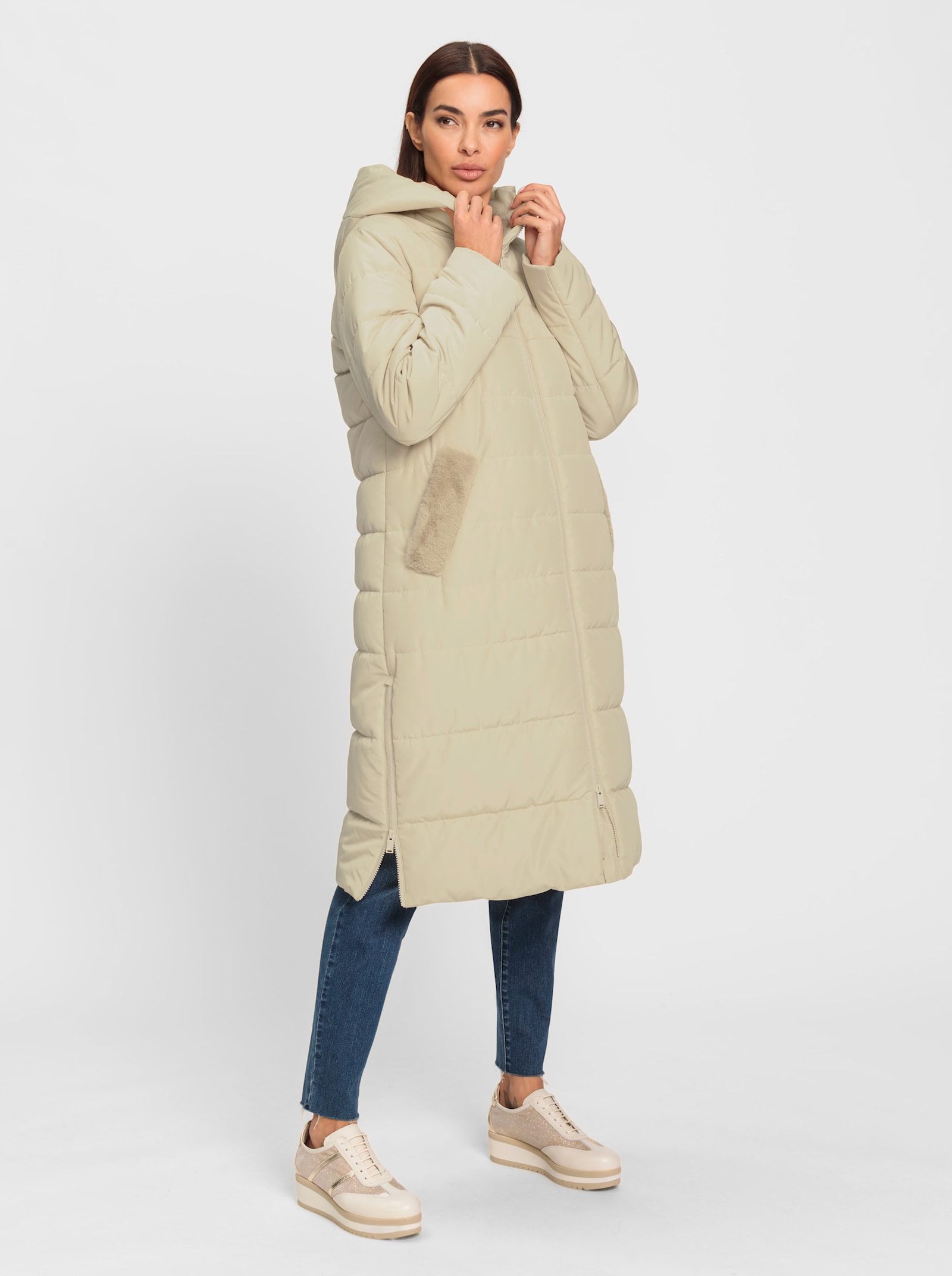 heine Steppmantel - sand