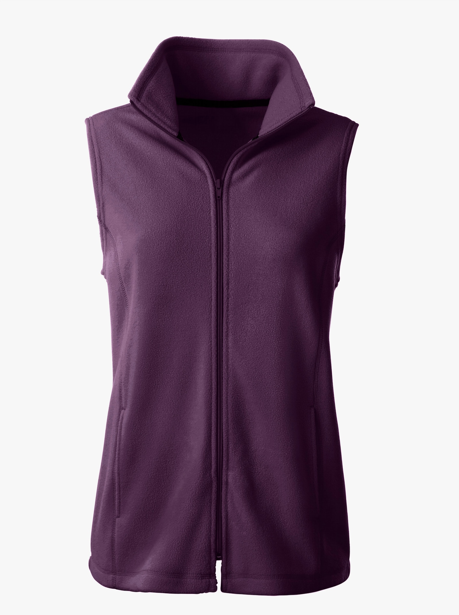Fleecegilet in antipilling-uitvoering - druif