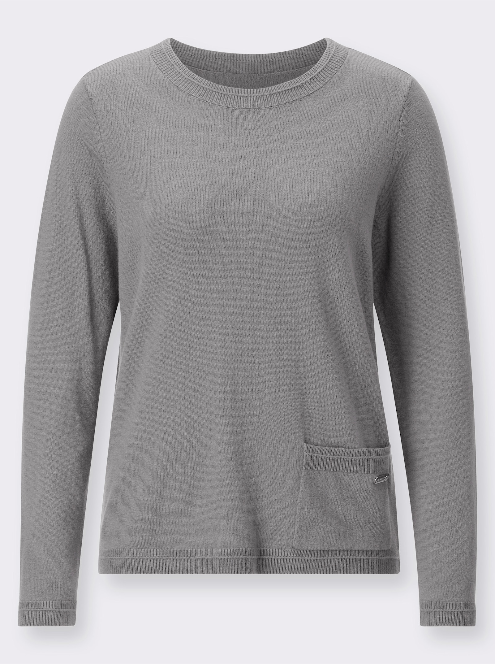 Pullover mit Woll-Anteil - steingrau