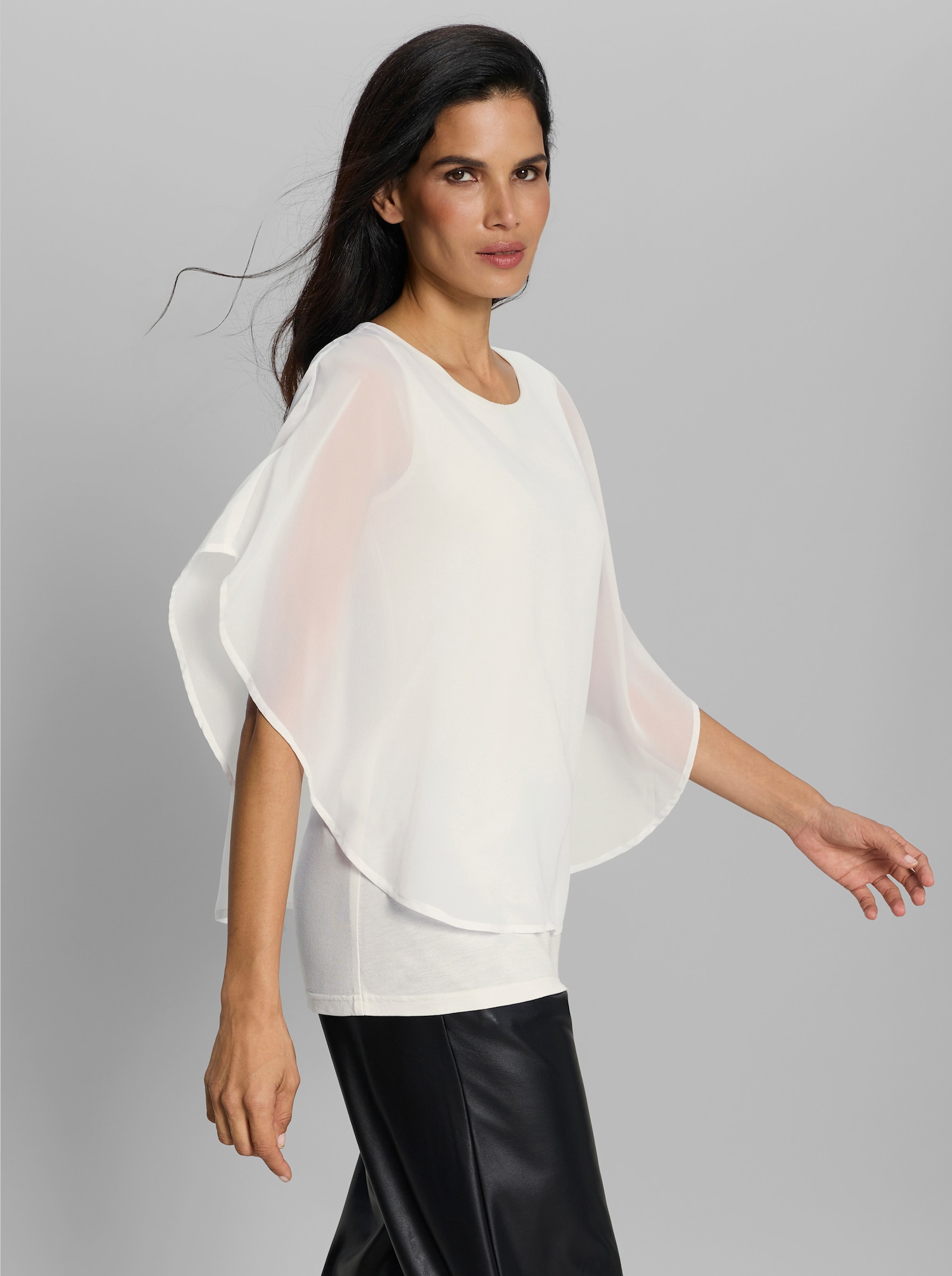 heine Schlupfbluse mit fixiertem Top - ecru
