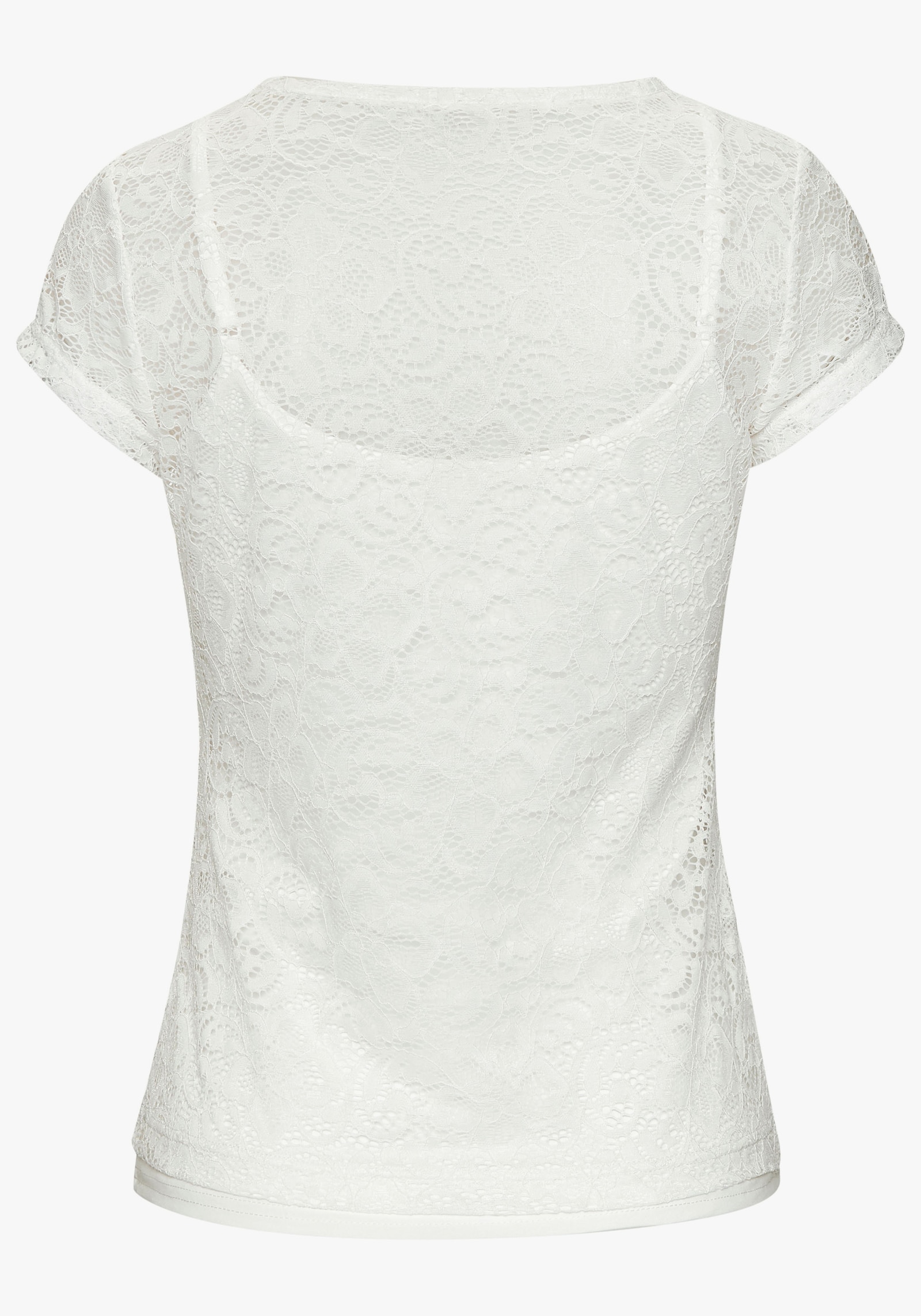 LASCANA Spitzenshirt - weiß