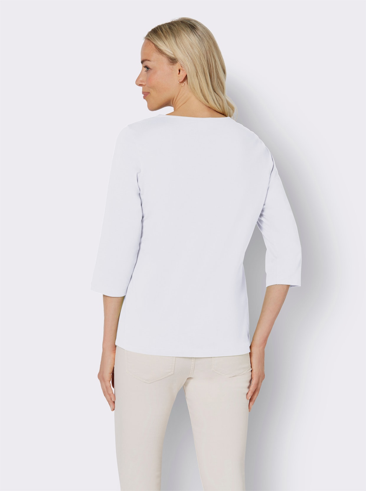 3/4-Arm-Shirt - weiß