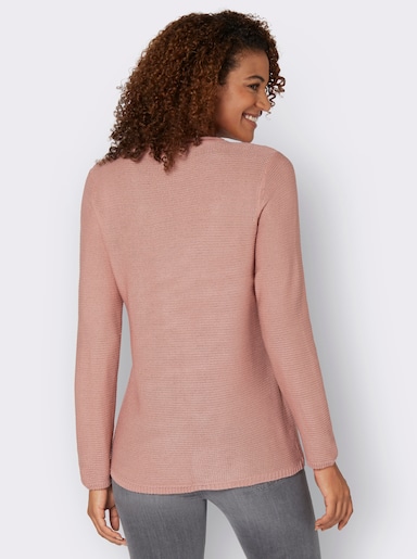 Langarm-Pullover - rosé