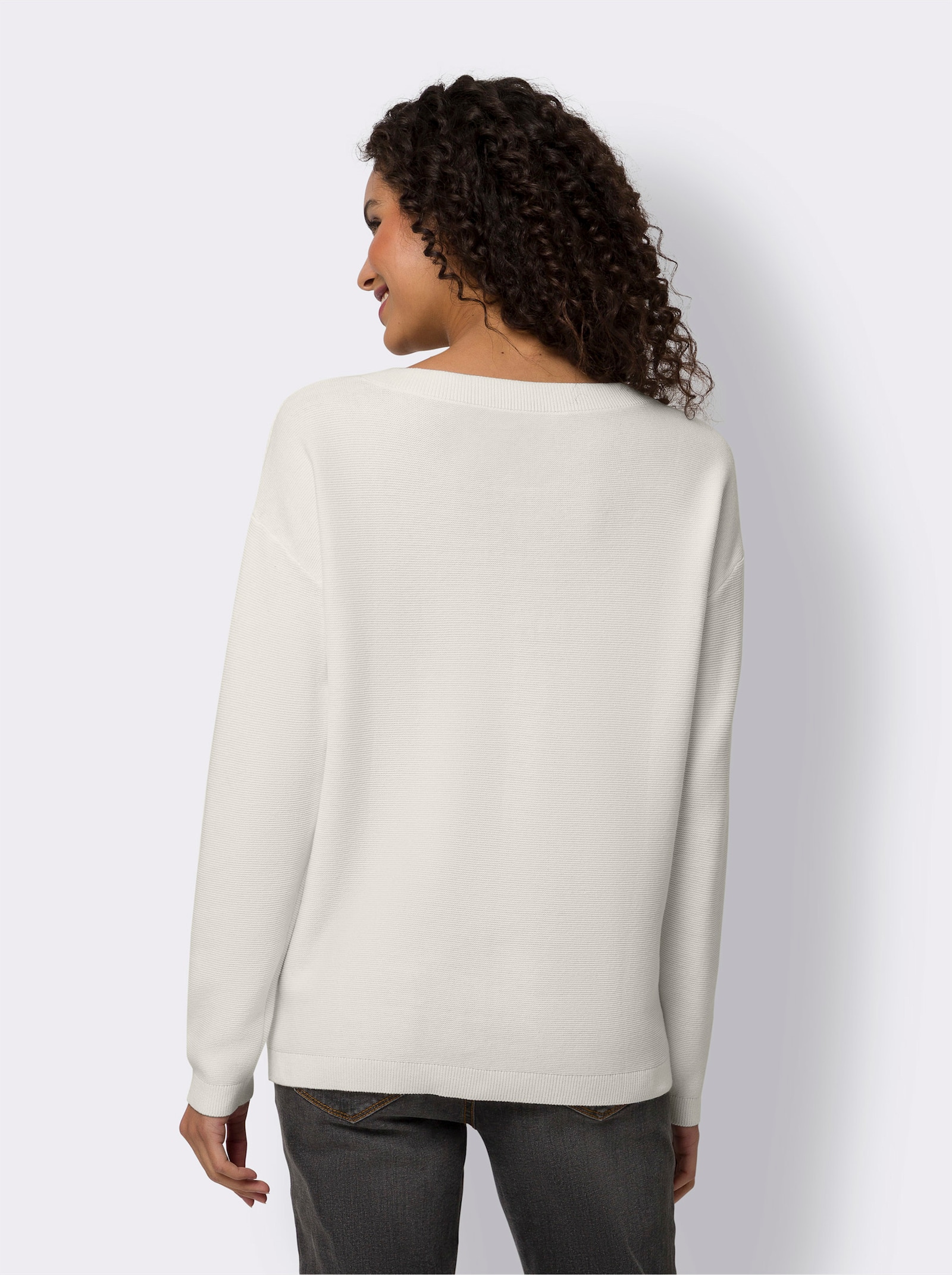 heine Pull avec inscription - écru