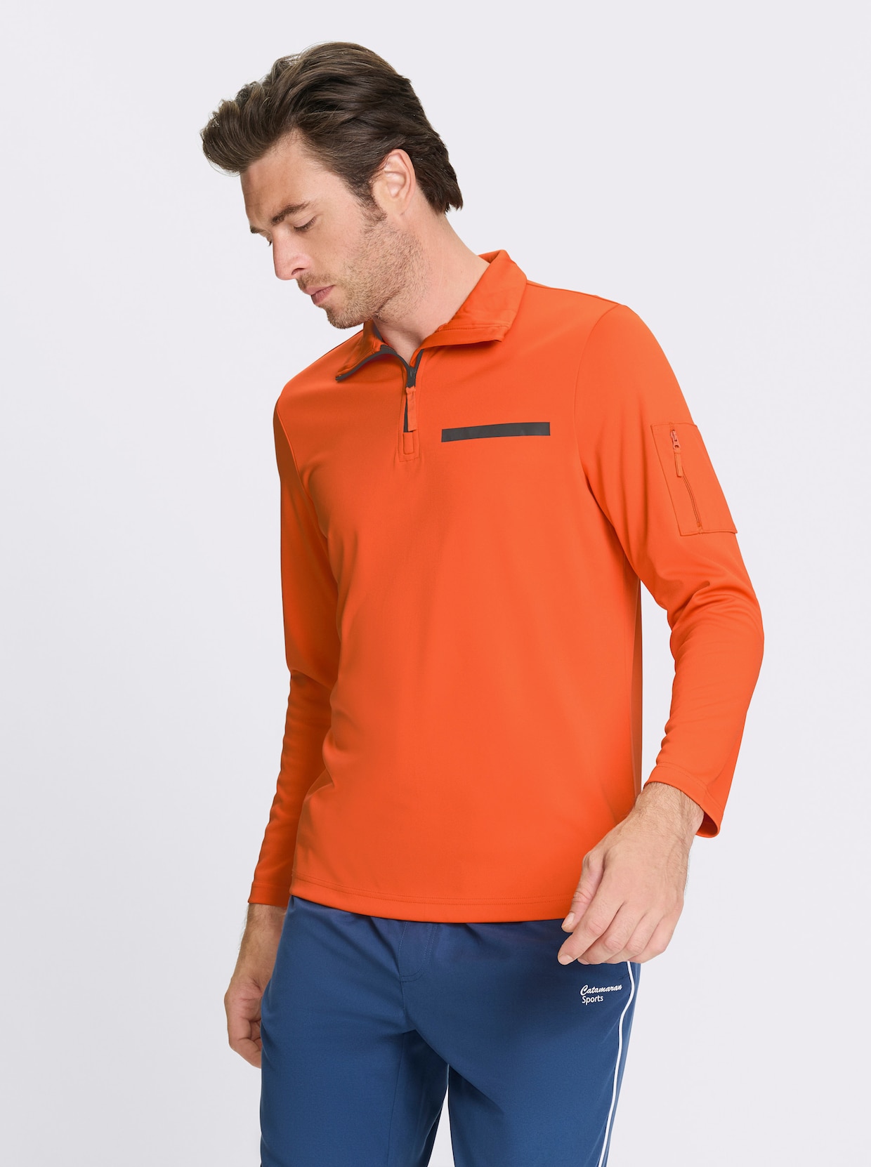 Catamaran Sports Sweatshirt in Interlock-Qualität - orange