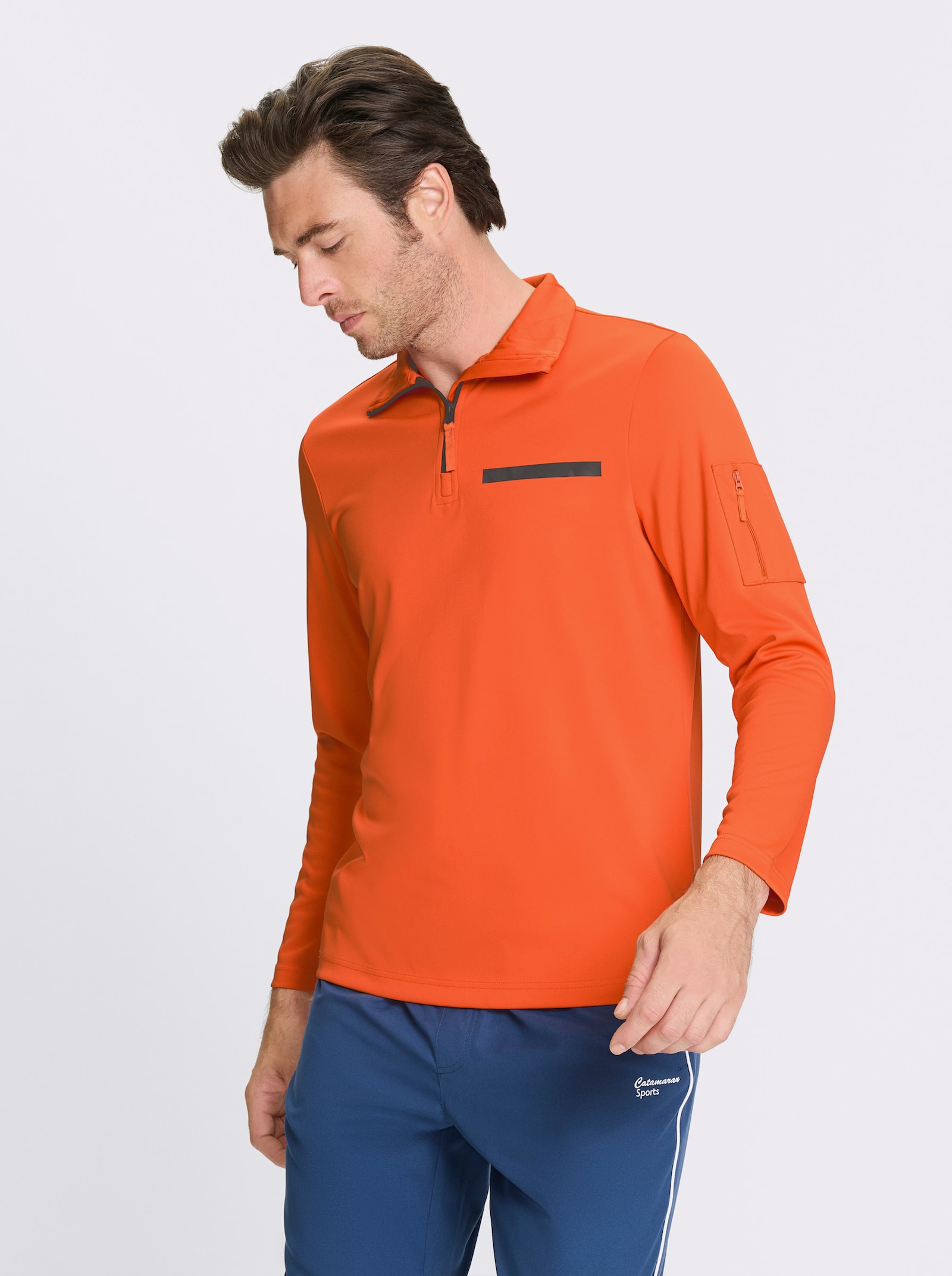 Catamaran Sports Sweatshirt in Interlock-Qualität - orange