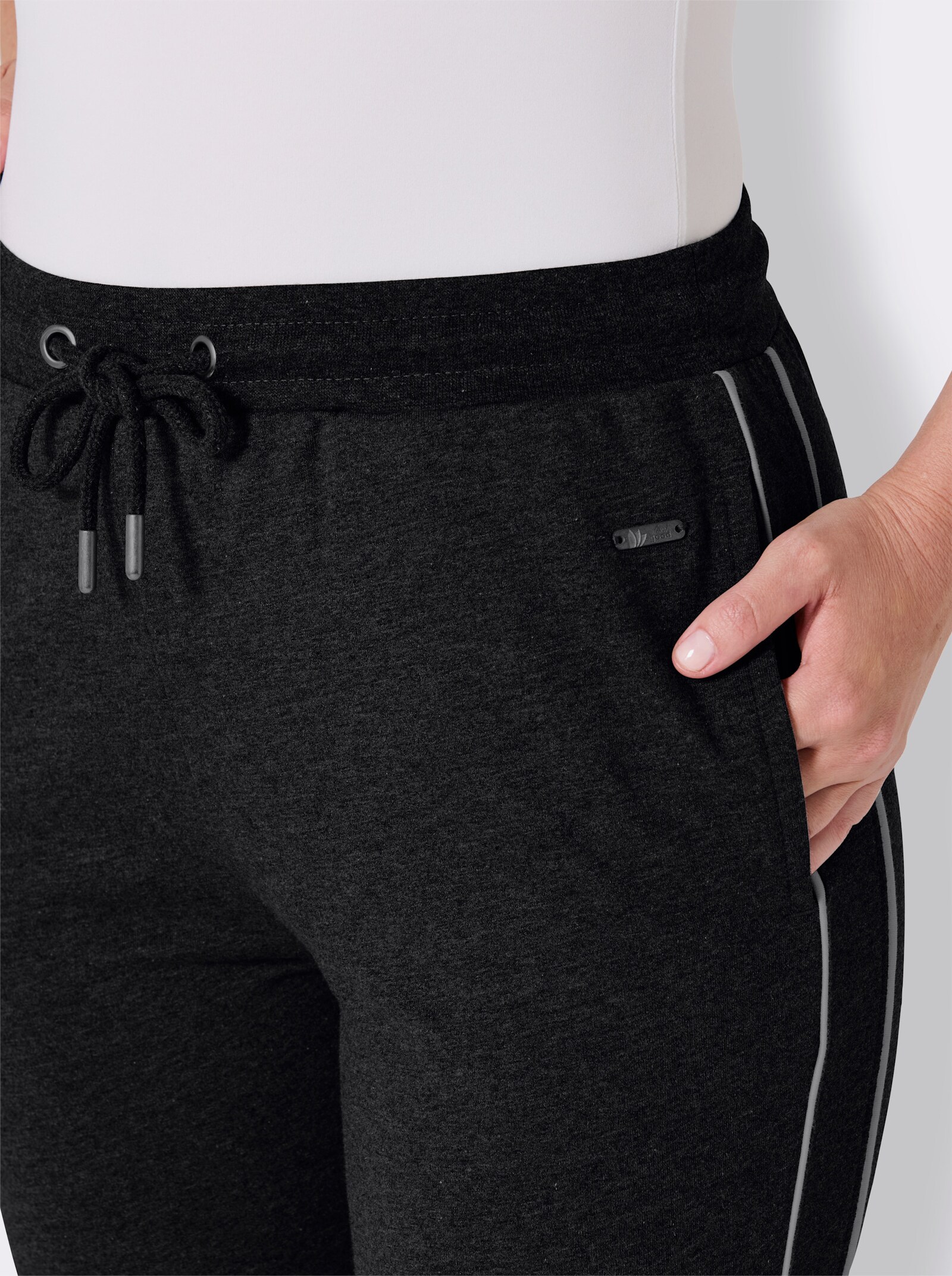 feel good Caprihose mit Bündchen - schwarz-weiß