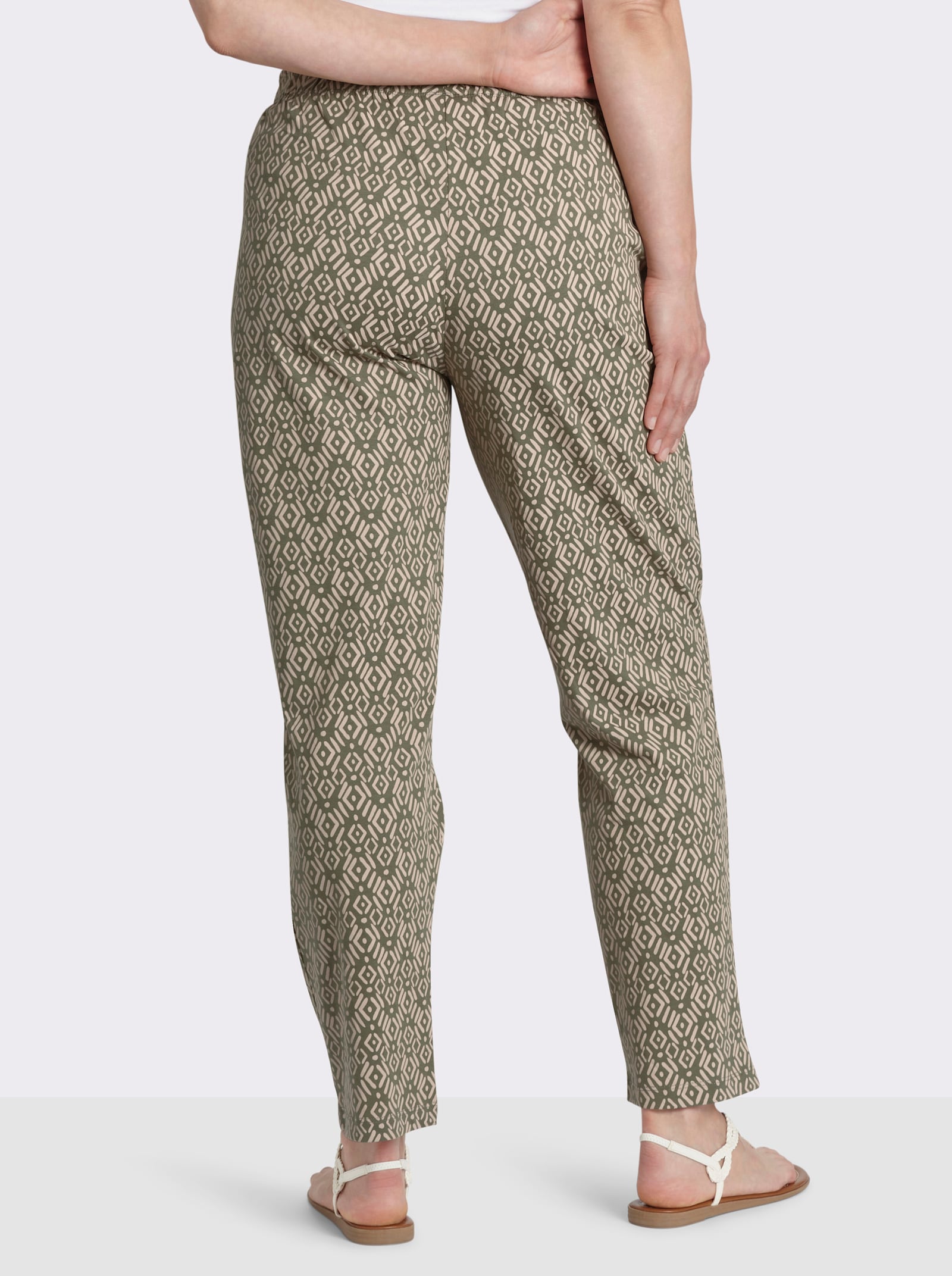 Freizeithose - khaki + khaki-bedruckt
