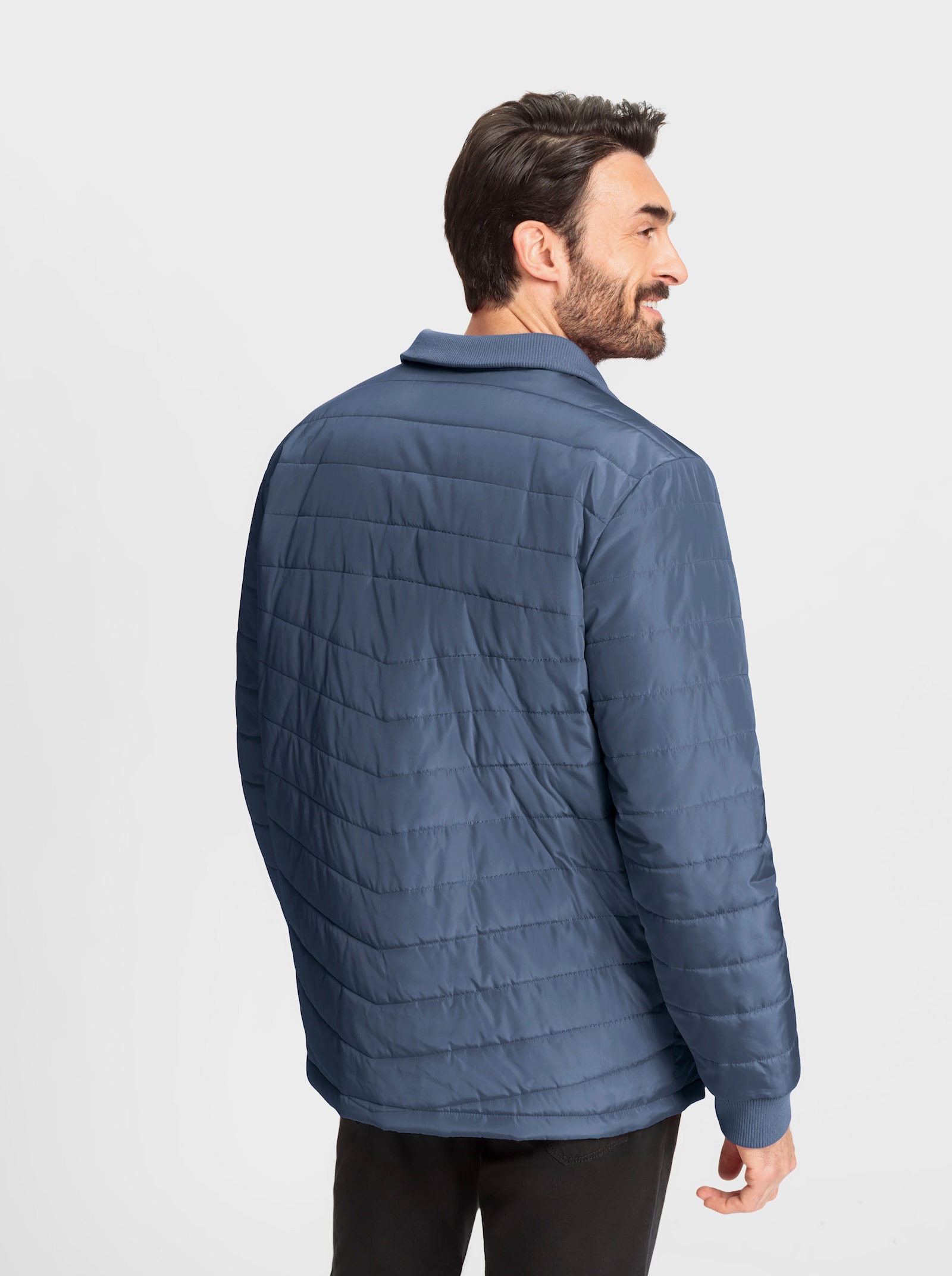 Marco Donati Gewatteerde jas, zeer warm - rookblauw