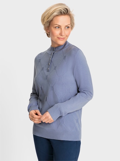 Pullover - taubenblau