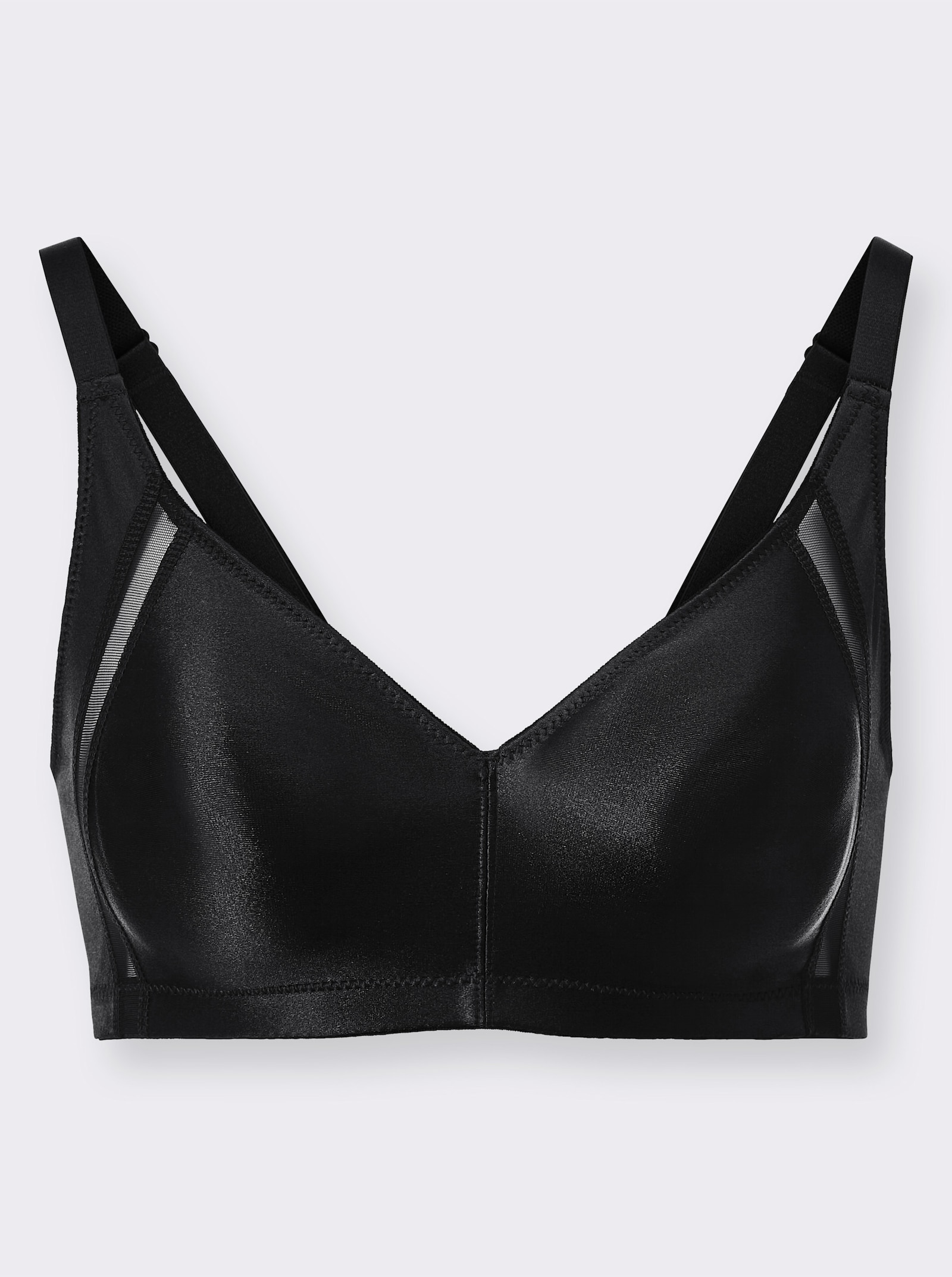 Naturana Soutien-gorge minimiseur sans armatures, aspect brillant - noir