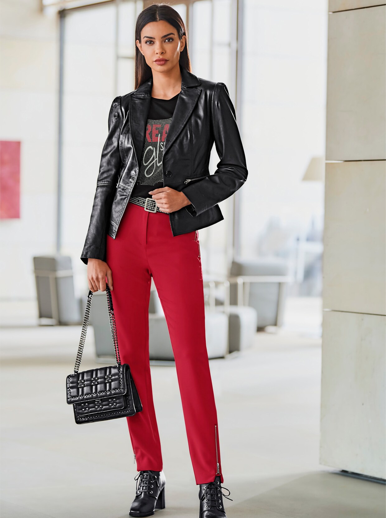 heine Jersey-Hose - rot