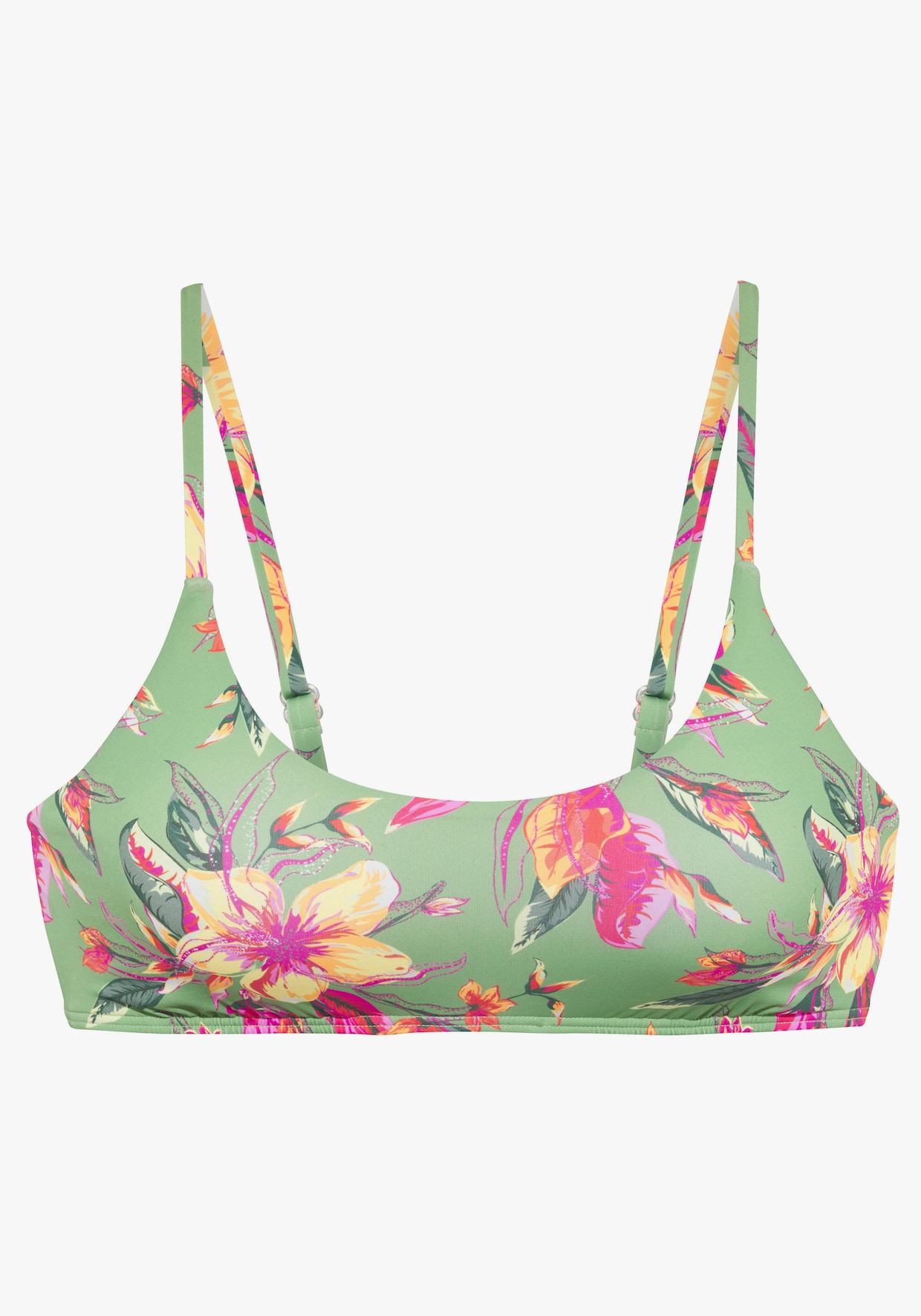 LASCANA Bustierbikinitop - salie/pink bedrukt