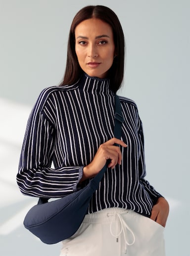 heine Streifenpullover - marine-ecru-gestreift