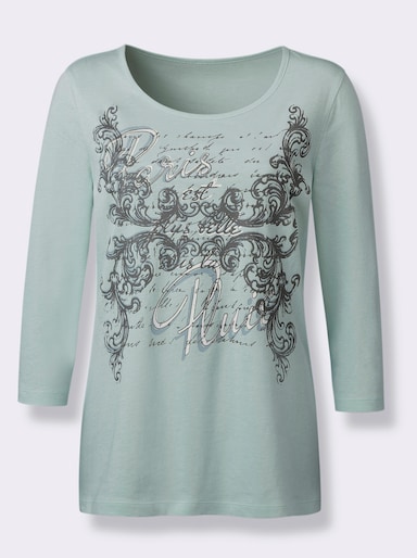 Shirt met 3/4-mouw - kalkmint