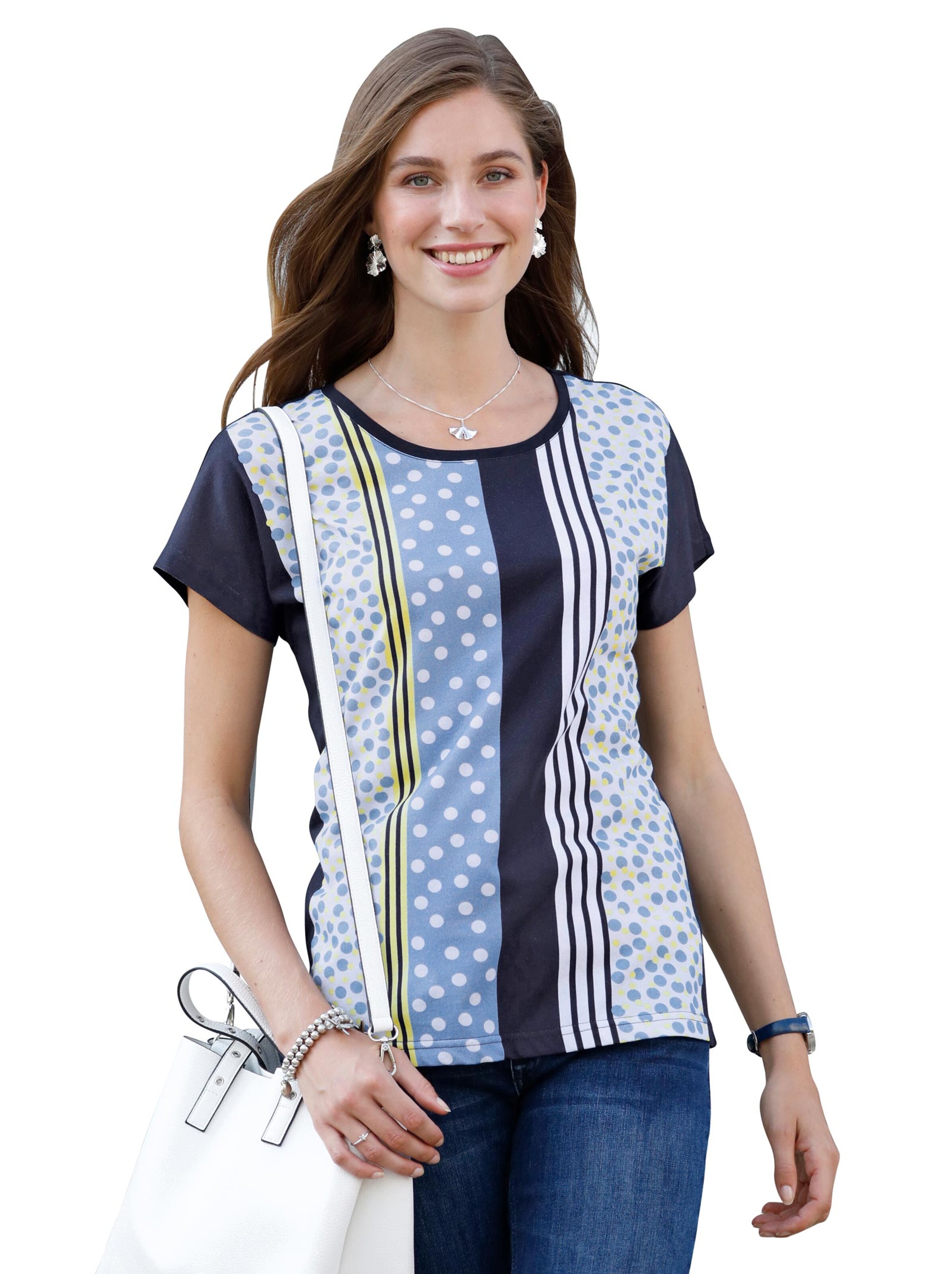 Shirt - nachtblau-gemustert