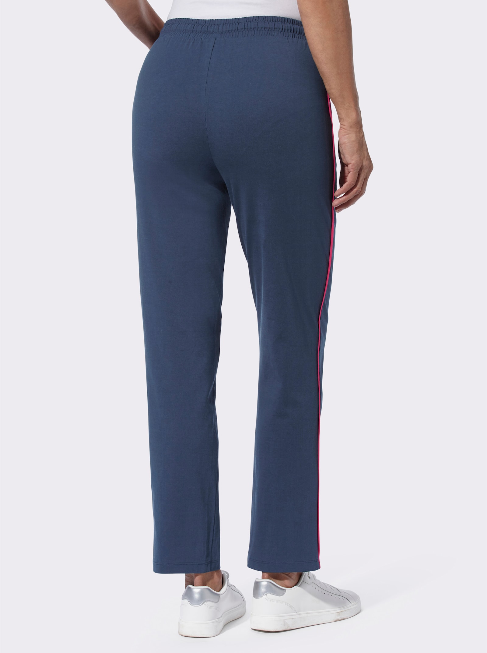 Kalhoty pro volný čas s kontrasty - černá + tmavěmodrá