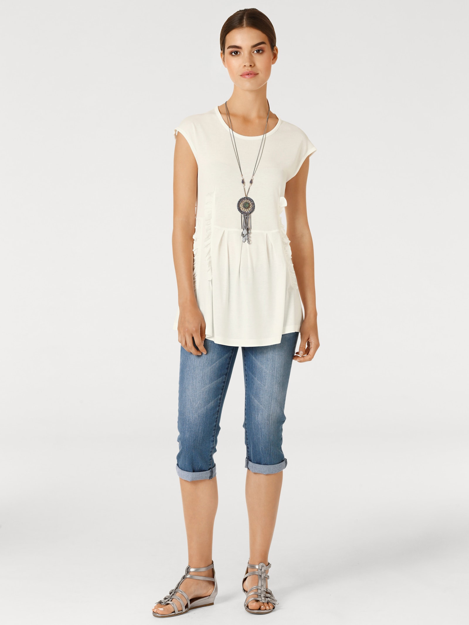 heine Bauchweg-Hose in Röhrenform - blue stone