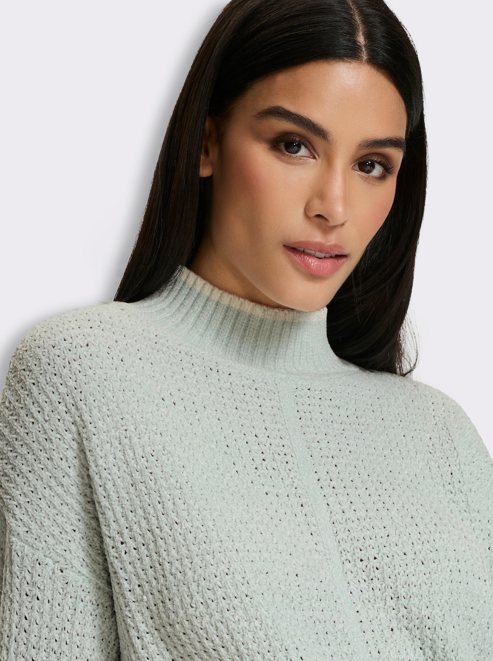 heine Rollkragenpullover aus Chenille - zartmint