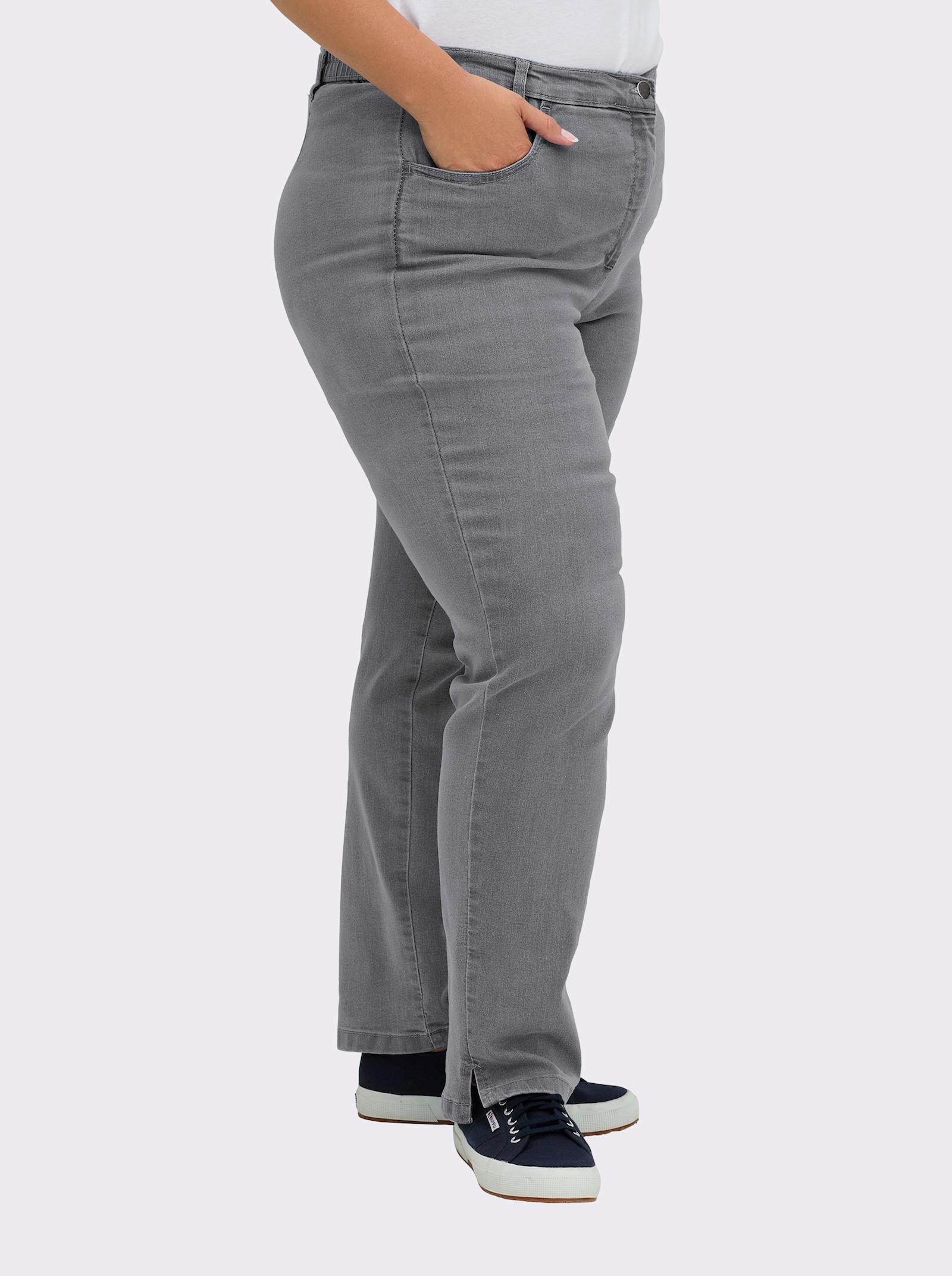 Jeans mit Stretch-Anteil - grey-denim