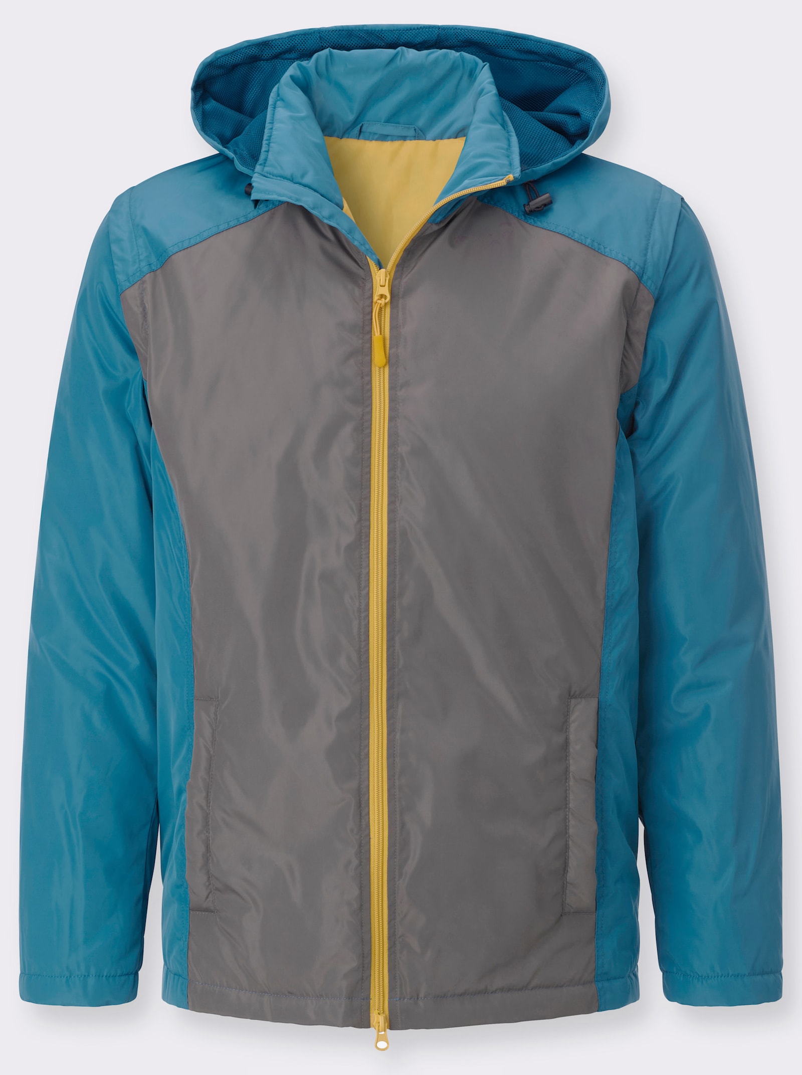 Outdoorjacke mit abzippbaren Ärmeln - topas-anthrazit