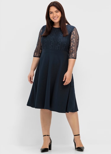 sheego Cocktailkleid - nachtblau