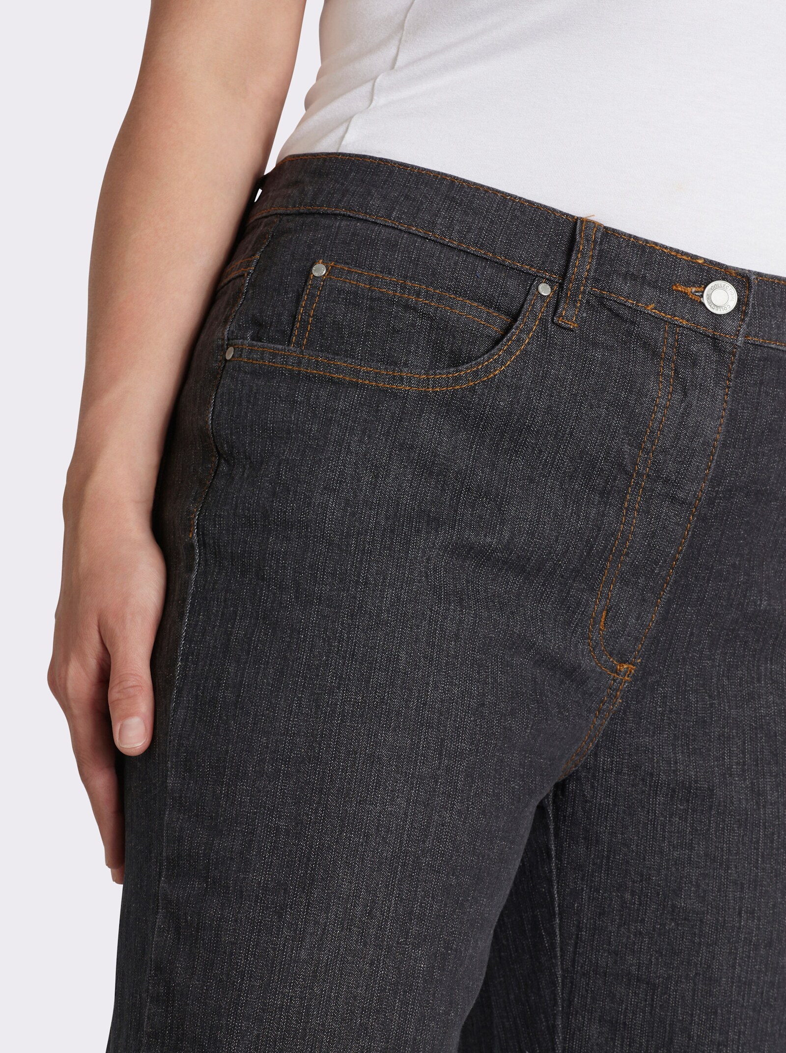 5-Pocket-Jeans mit Baumwoll-Stretch - black-denim