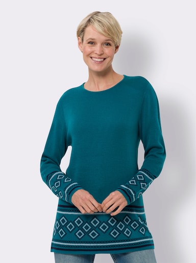 Longpullover weich wie Kaschmir - aquapetrol-marine