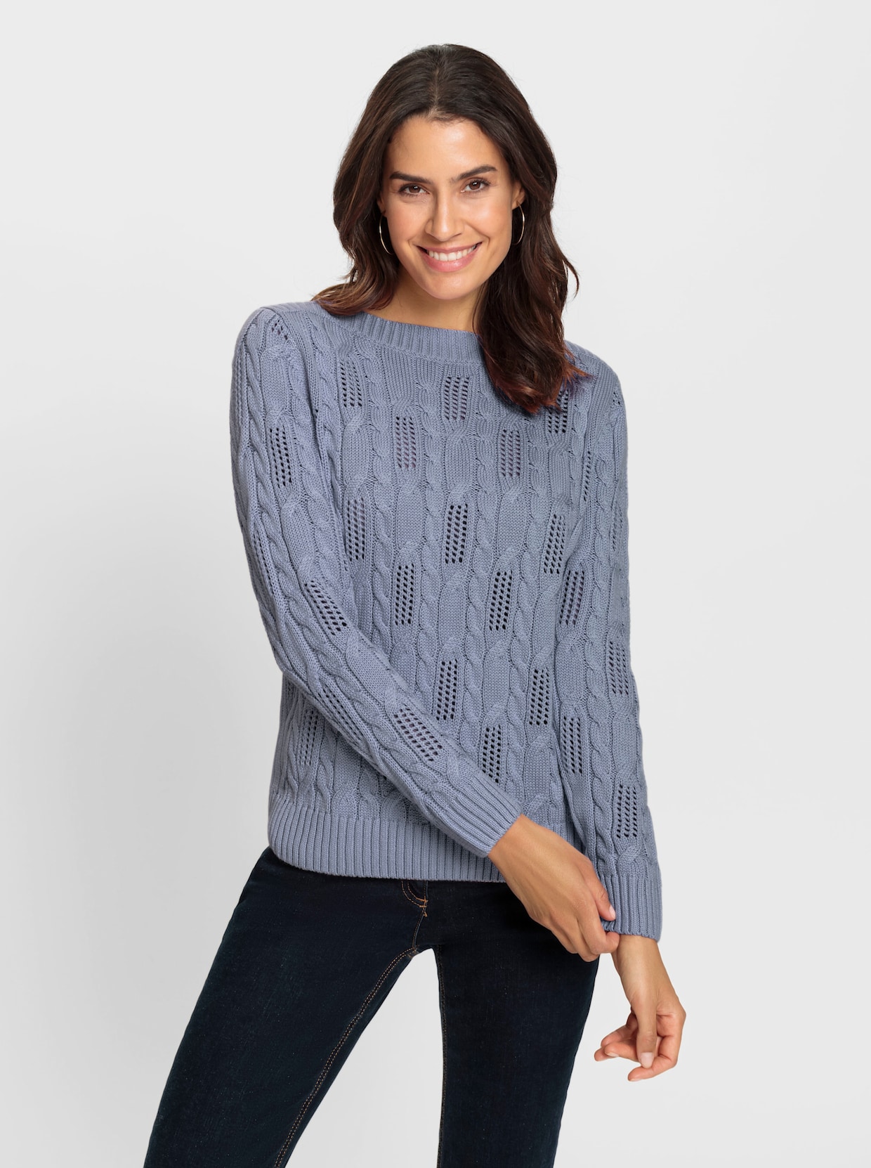 Pullover - taubenblau