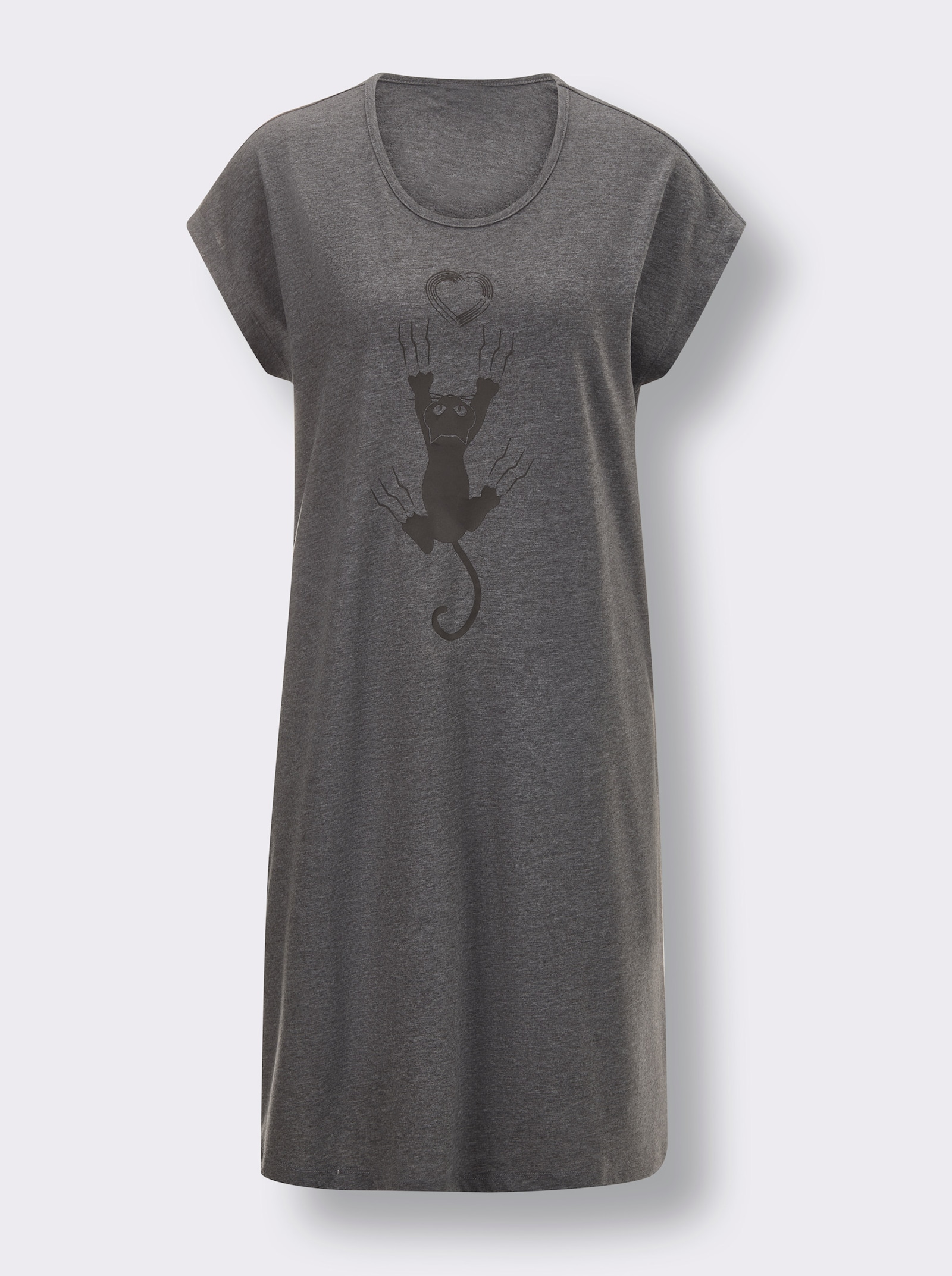 wäschepur Sleepshirts in Oversize-Form - gelb-graphit + anthrazit-graphit