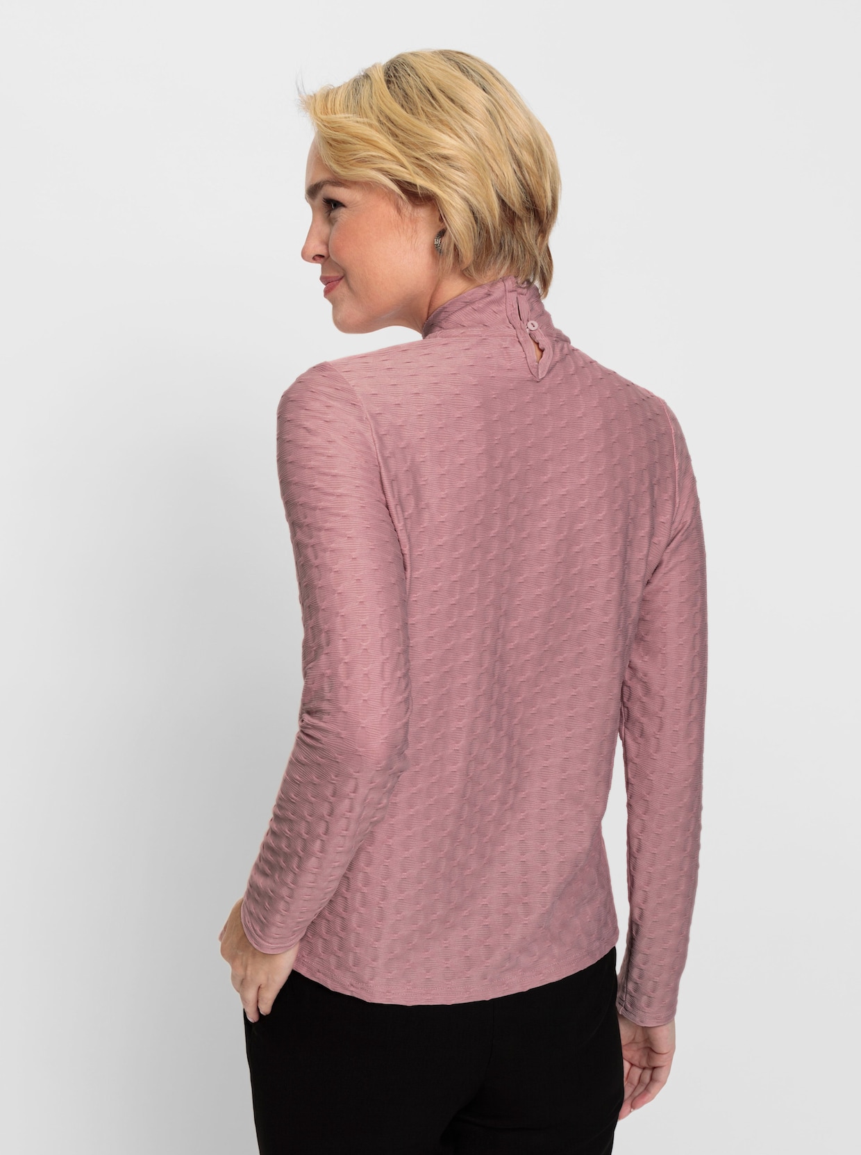 Stehkragenshirt - hortensie