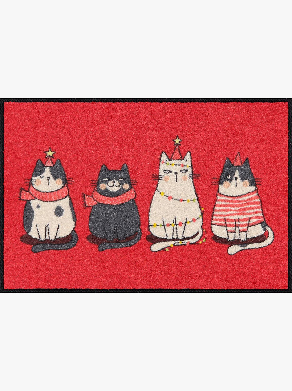Salonloewe Fußmatte - rot-bedruckt