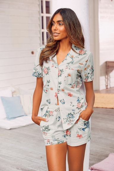 Vivance Dreams Pyjama court - écru à fleurs