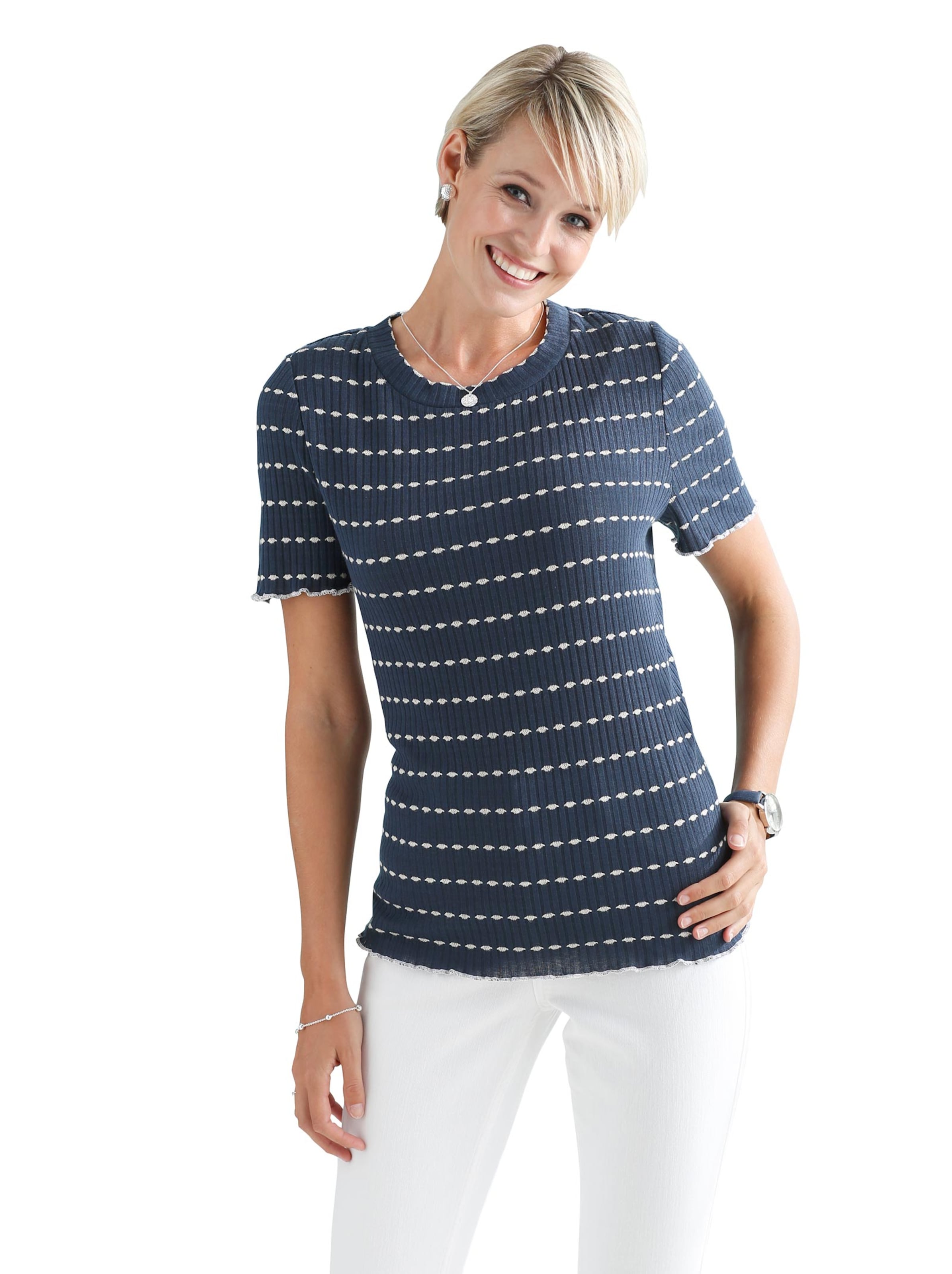 Shirt - dunkelblau-gemustert