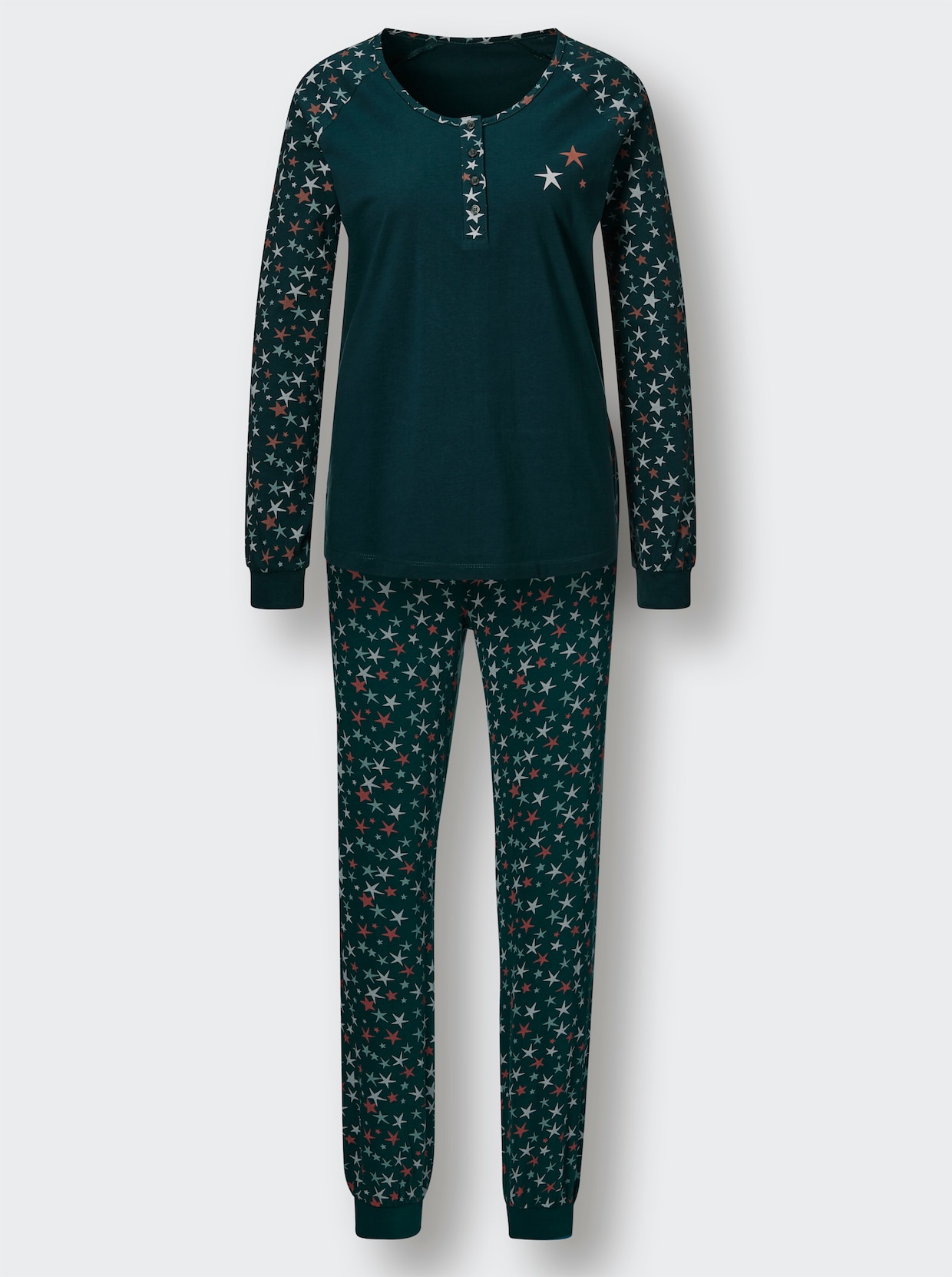 wäschepur Pyjama - petrol geprint
