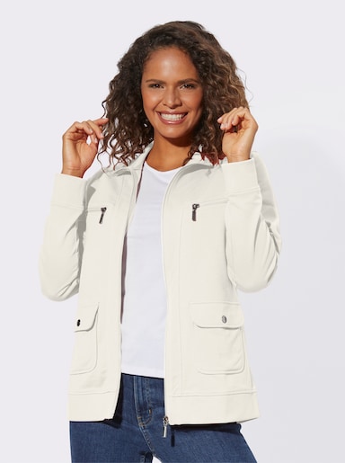 Shirtjacke aus reiner Baumwolle - weiß