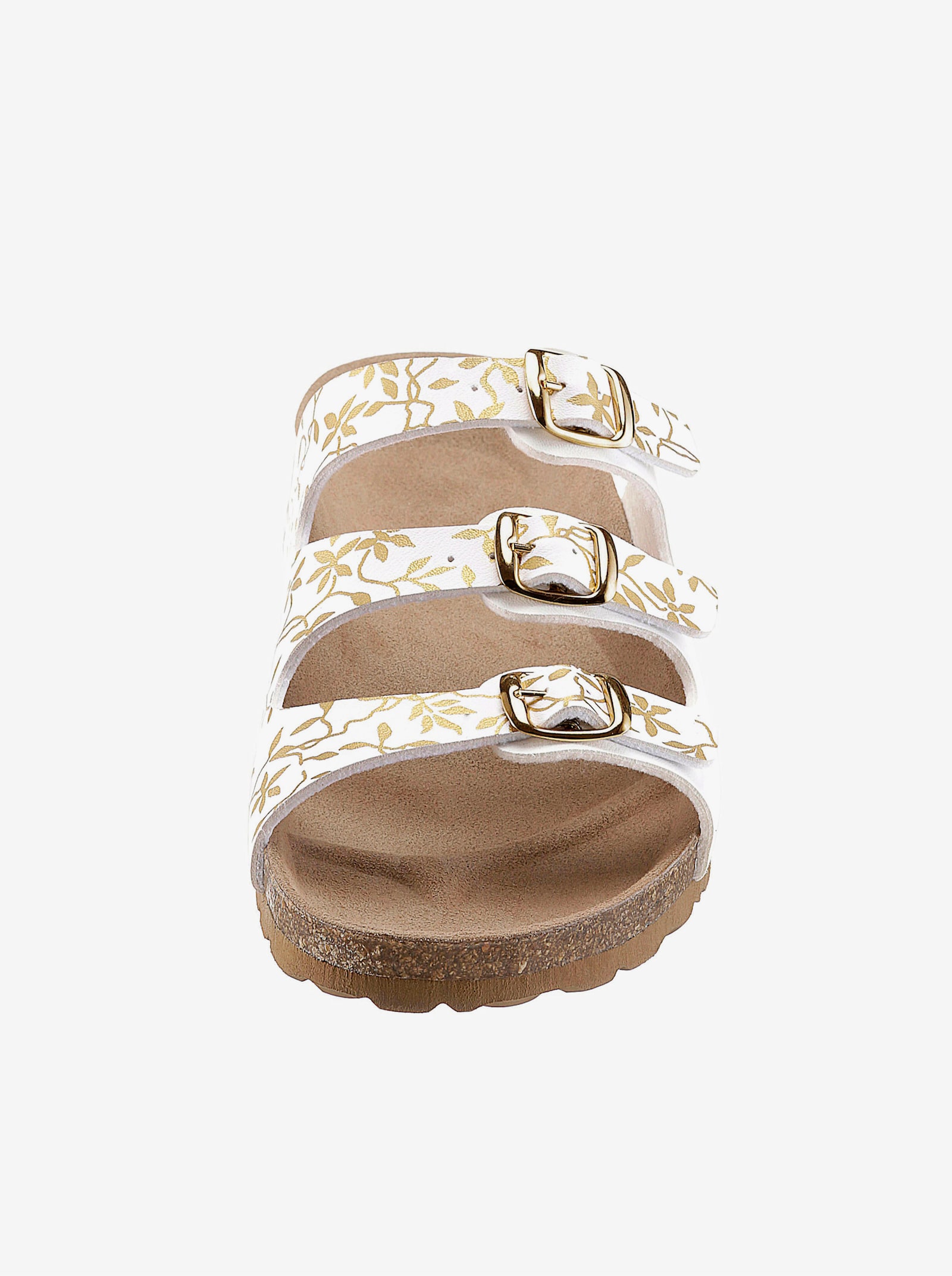 Bio Time Pantolette - weiss-bedruckt