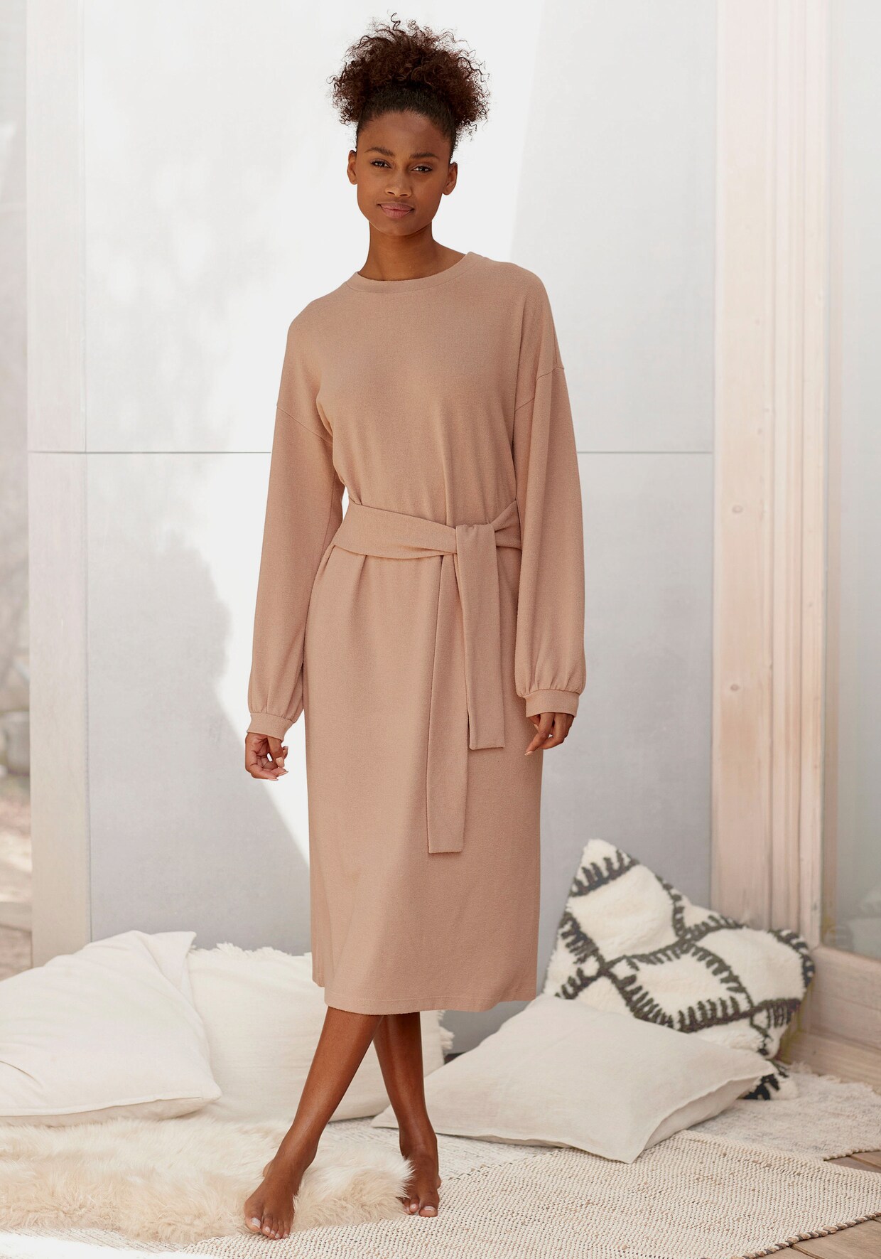 LASCANA Strickkleid - taupe