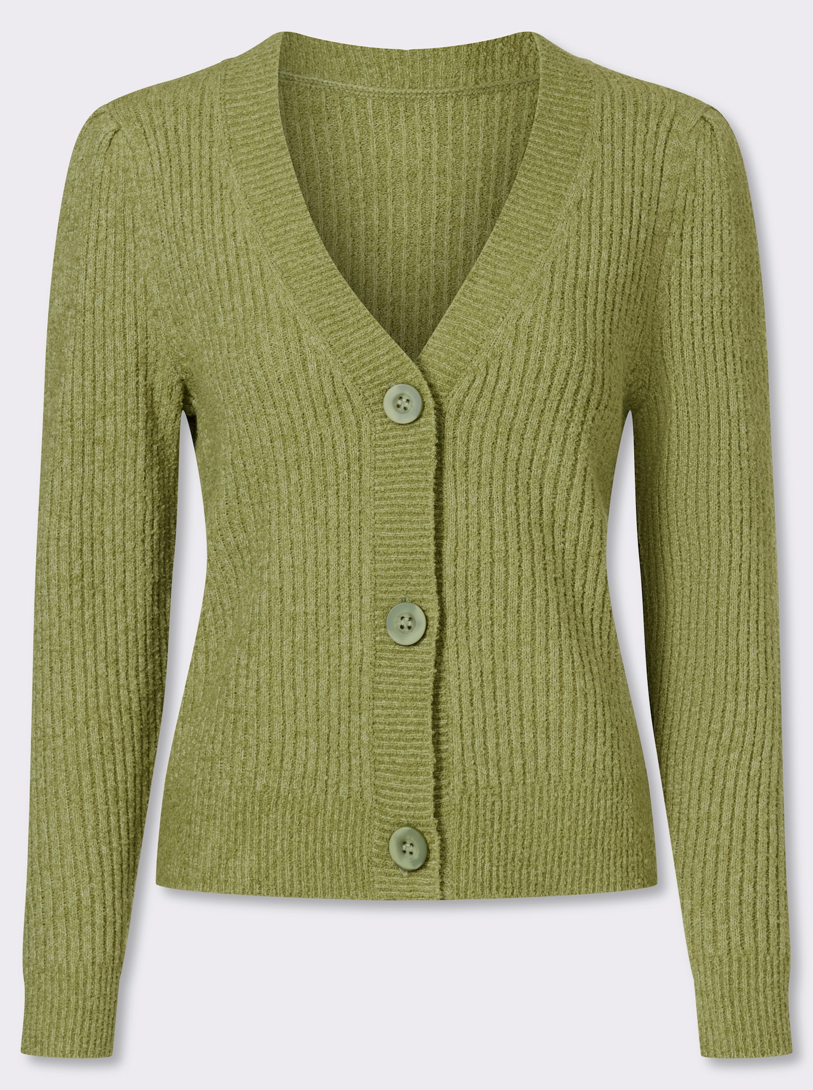 Strickjacke - schilf-meliert