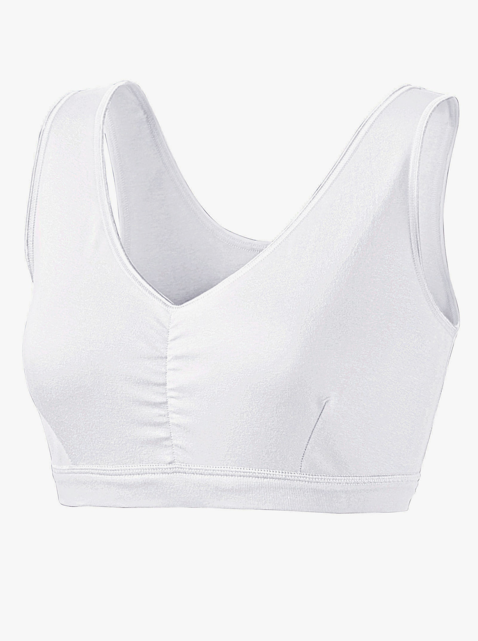 wäschepur Bustier med dubbel, mjuk linning - 2 stycken vita